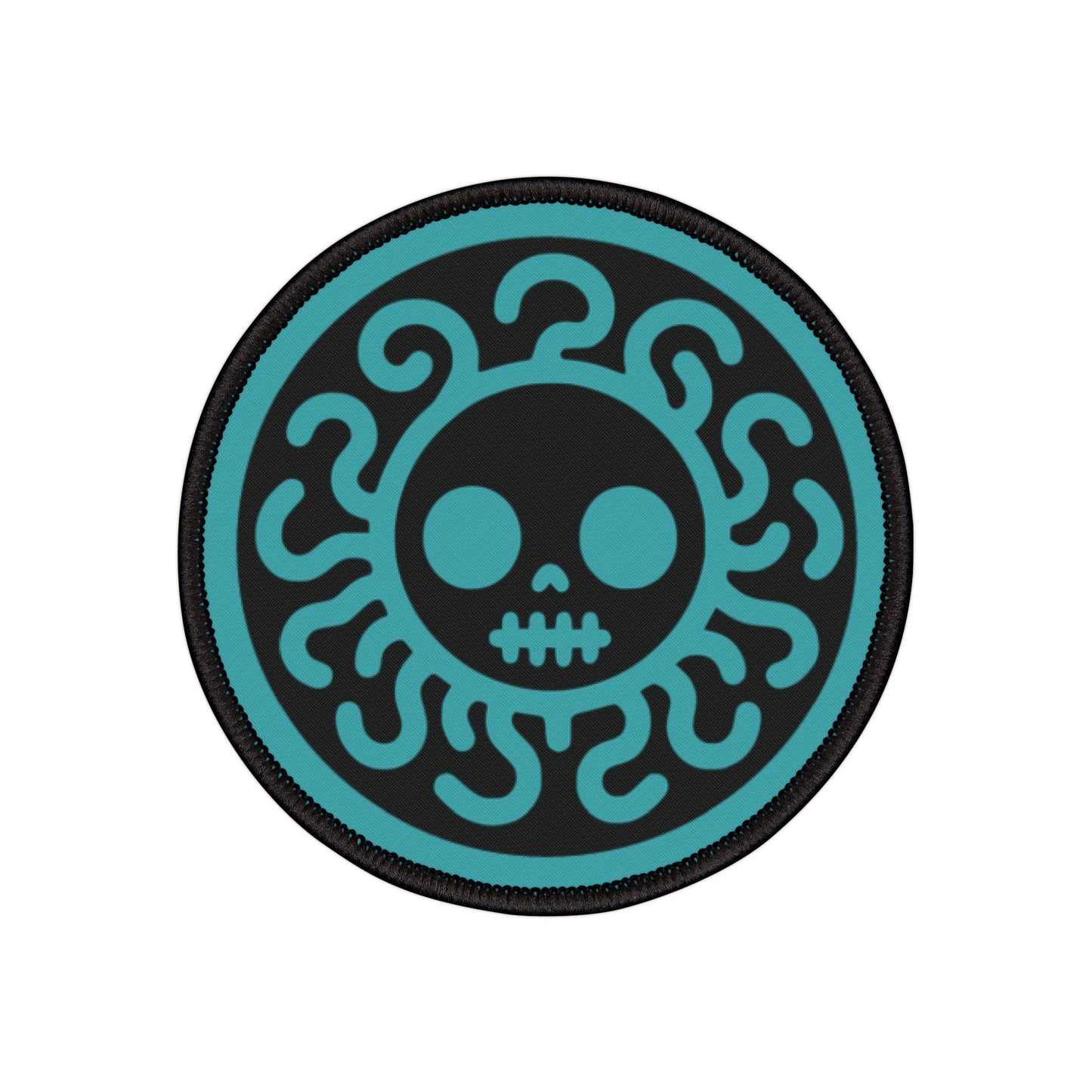 Iron-On Patches - Teal Spooky Cute Grunge Medusa Patch