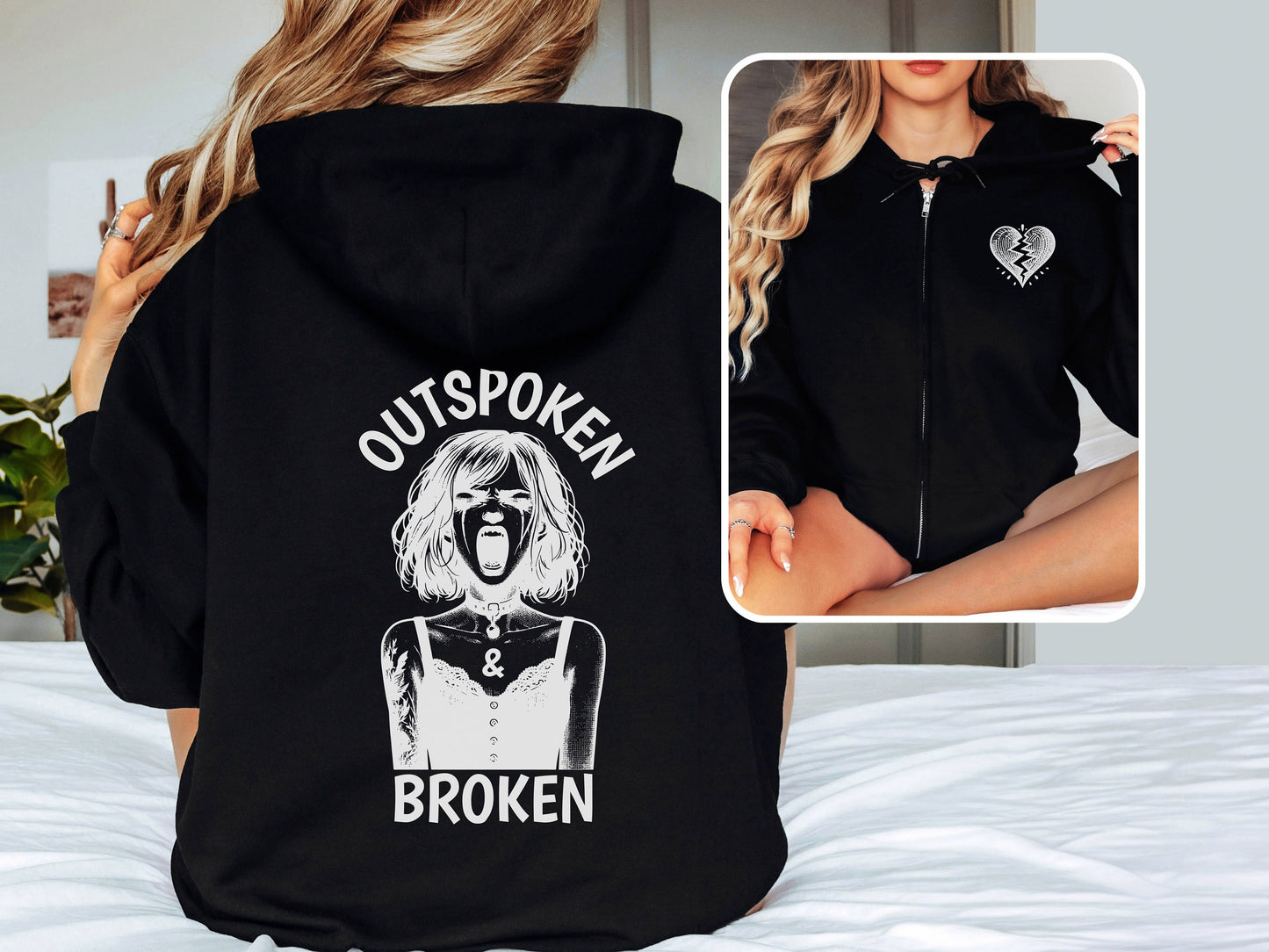 Zip Up Hoodie Goth Clothing, Pastel Goth Jacket Punk Aesthetic Hoodie Whimsigoth Dreamcore Sweatshirt