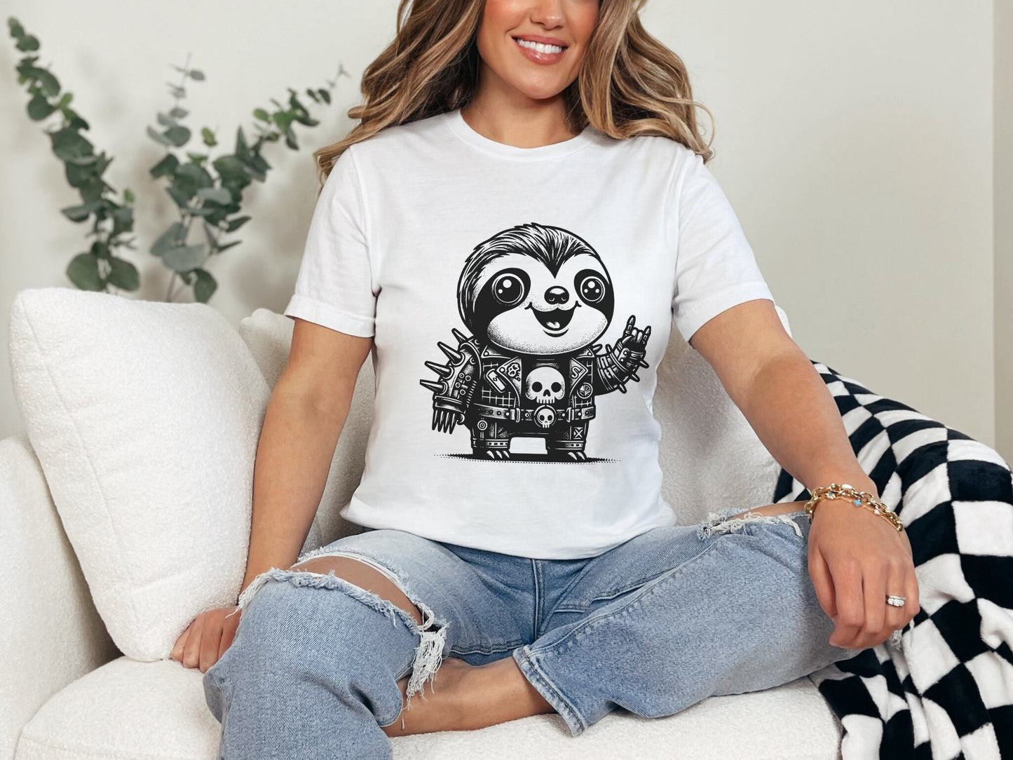 Cyborg Sloth Tee Kawaii Design Cyberpunk Sloth Shirt Y2K Pastel Goth Ethical Techwear in Whimsigoth Warcore Style
