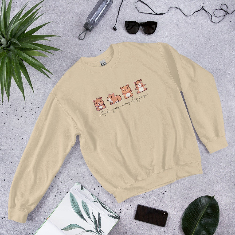 Capybara Sweatshirt, Yoga Shirt, Inner Capybara Shirt, Soft Casual Sweatshirt, Unique Gift for Her, Mom, Friend