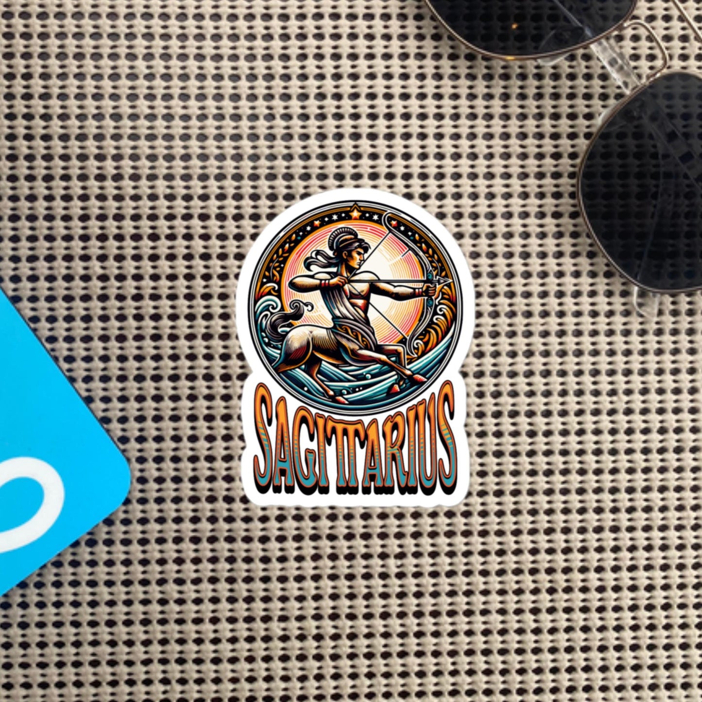 Sagittarius Flash Sticker, Zodiac Sign Sticker, Horoscope Custom Sagittarius Sticker, Multiple Sizes, Unique Gift