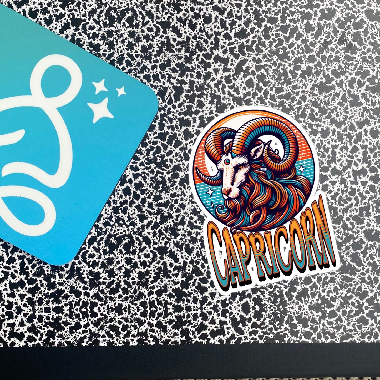 Capricorn Flash Sticker, Zodiac Sign Sticker, Horoscope Custom Capricorn Sticker, Multiple Sizes, Unique Gift