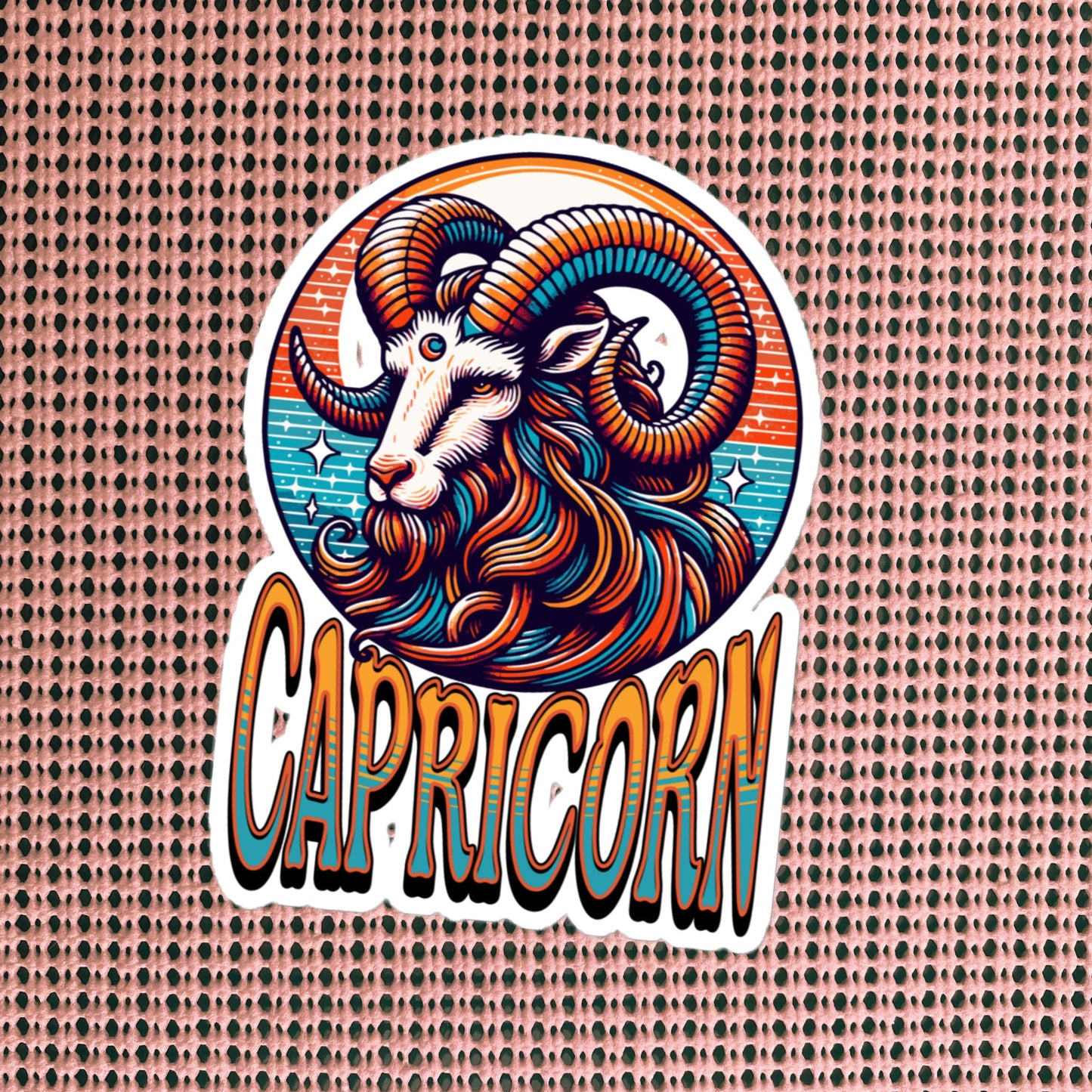 Capricorn Flash Sticker, Zodiac Sign Sticker, Horoscope Custom Capricorn Sticker, Multiple Sizes, Unique Gift
