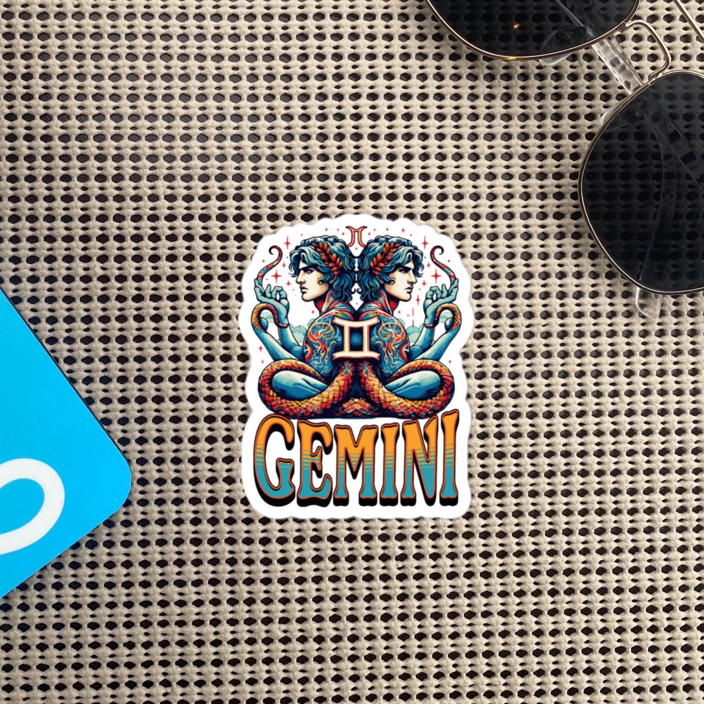 Gemini Flash Sticker, Zodiac Sign Sticker, Horoscope Custom Gemini Sticker, Multiple Sizes, Unique Gift