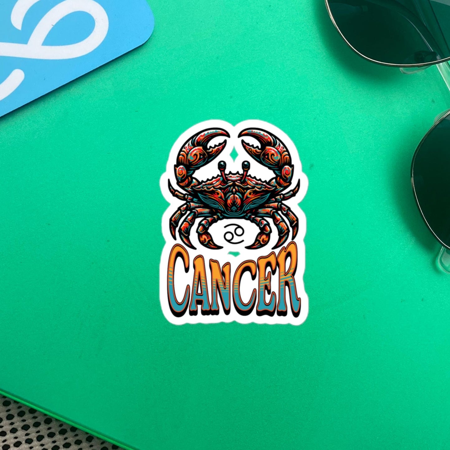 Cancer Flash Sticker, Zodiac Sign Sticker, Horoscope Custom Cancer Sticker, Multiple Sizes, Unique Gift