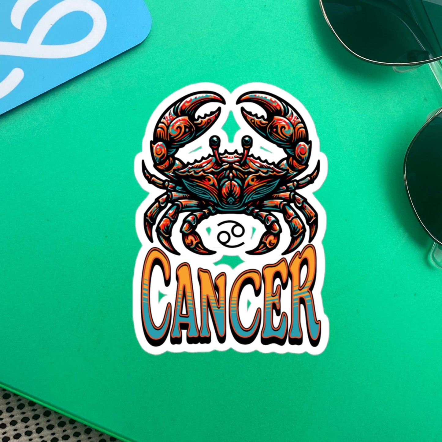 Cancer Flash Sticker, Zodiac Sign Sticker, Horoscope Custom Cancer Sticker, Multiple Sizes, Unique Gift