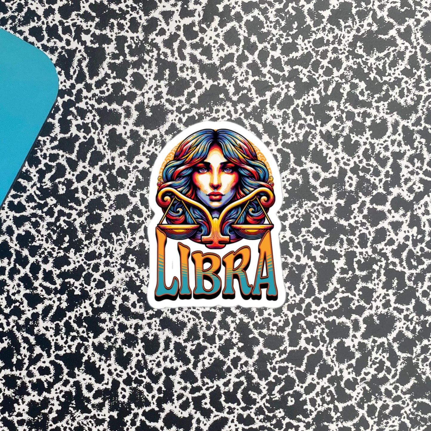 Libra Flash Sticker, Zodiac Sign Sticker, Horoscope Custom Libra Sticker, Multiple Sizes, Unique Gift