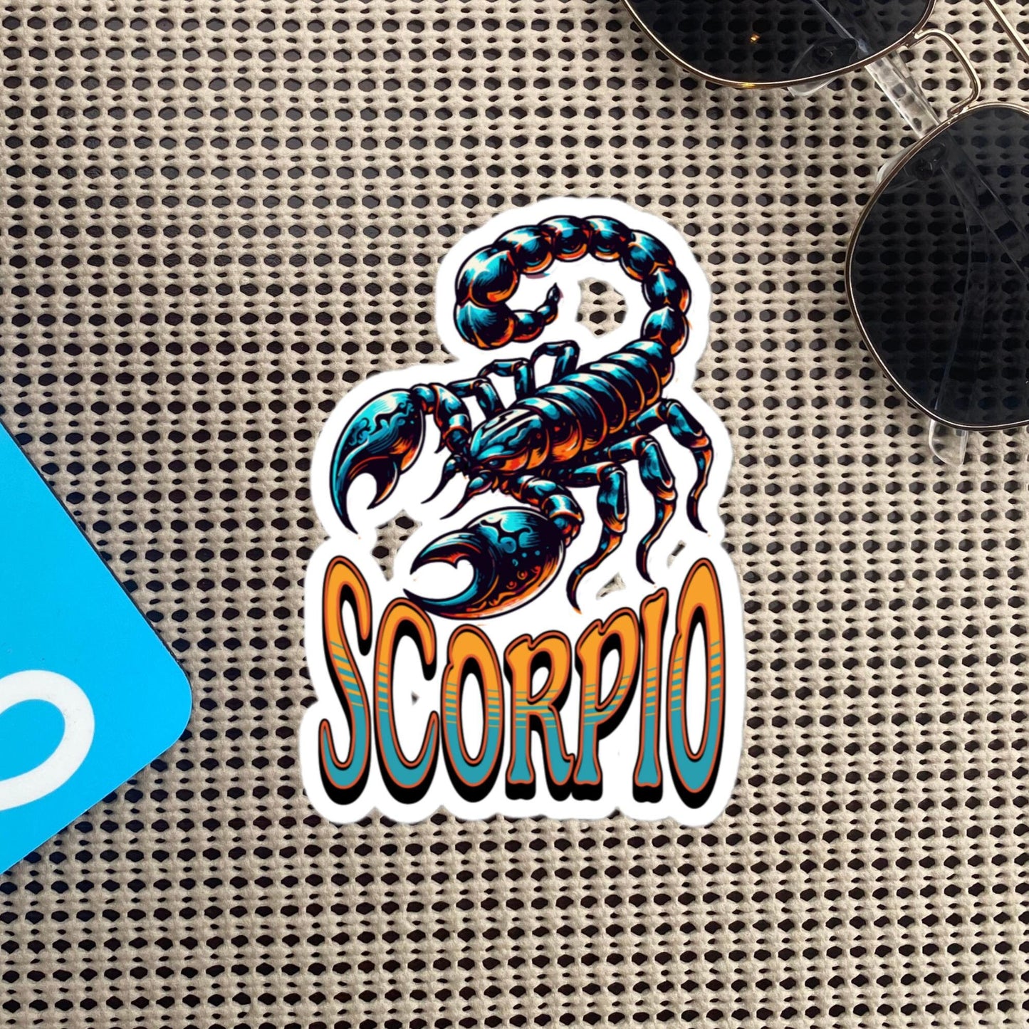 Scorpio Flash Sticker, Zodiac Sign Sticker, Horoscope Custom Scorpio Sticker, Multiple Sizes, Unique Gift