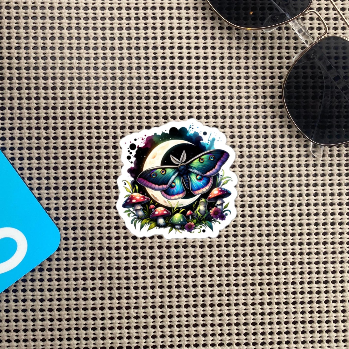 Dark Aesthetic Pastel Goth Luna Moth Sticker Mushroom WhimsiGoth Sticker Weird Stuff Unique Gift Original Art