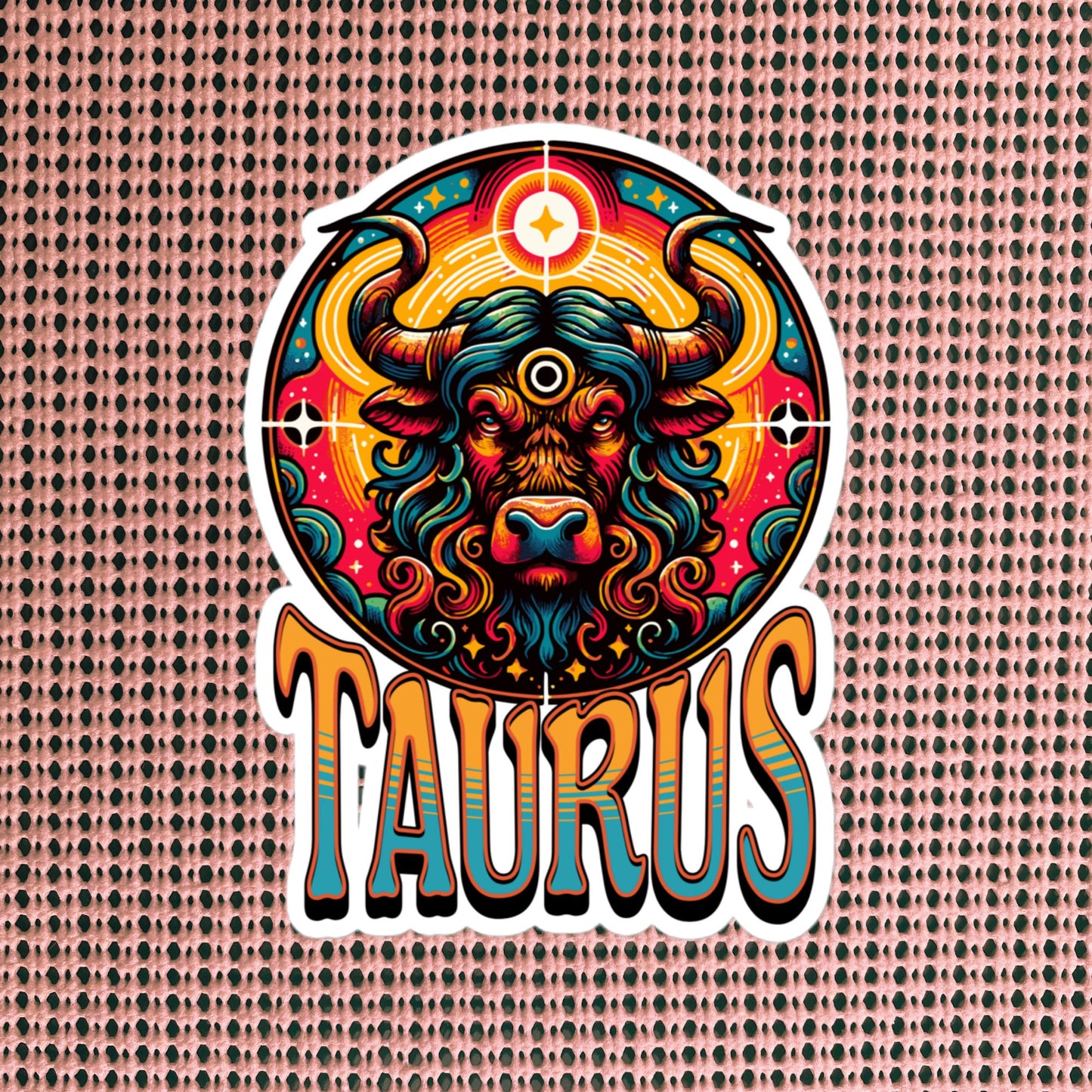 Taurus Flash Sticker, Zodiac Sign Sticker, Horoscope Custom Taurus Sticker, Multiple Sizes, Unique Gift