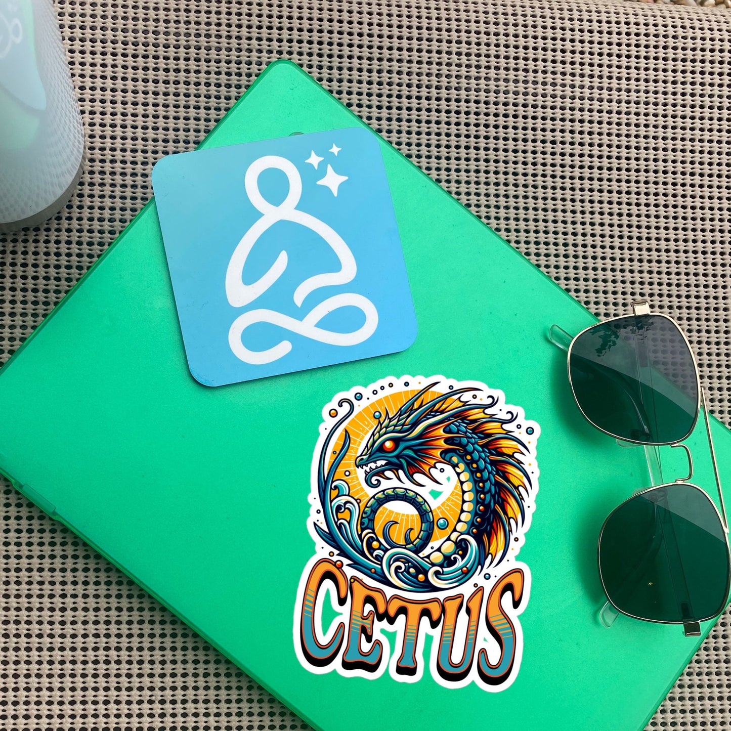 Cetus Flash Sticker, Zodiac Sign Sticker, Horoscope Custom Cetus Sticker, Multiple Sizes, Unique Gift