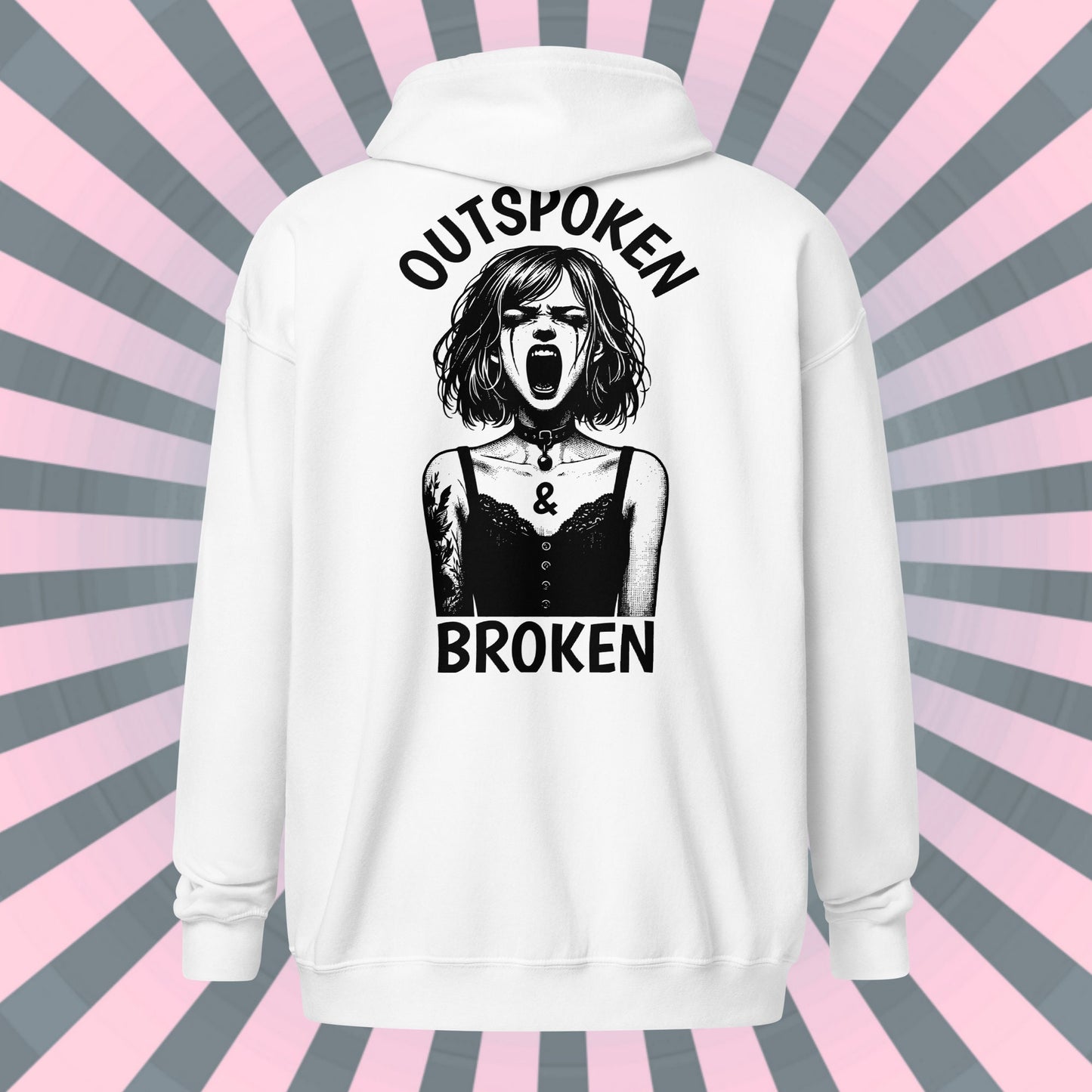 Zip Up Hoodie Goth Clothing Pastel Goth Jacket Punk Aesthetic Hoodie Whimsigoth Fashion Dreamcore Sweater Unique Gift