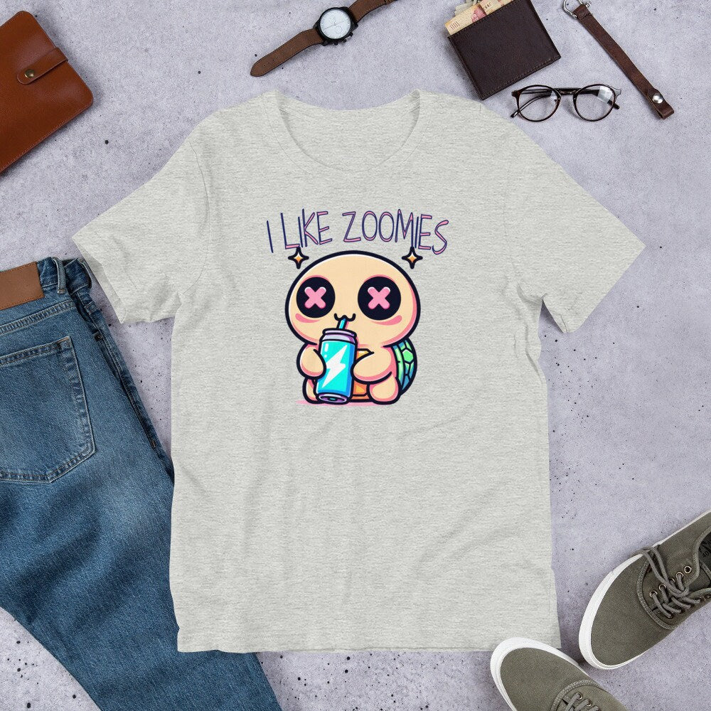 Weirdcore Pastel Goth Grunge Cute Turtle Shirt I Like Zoomies T-Shirt Weird Stuff Unique Gift