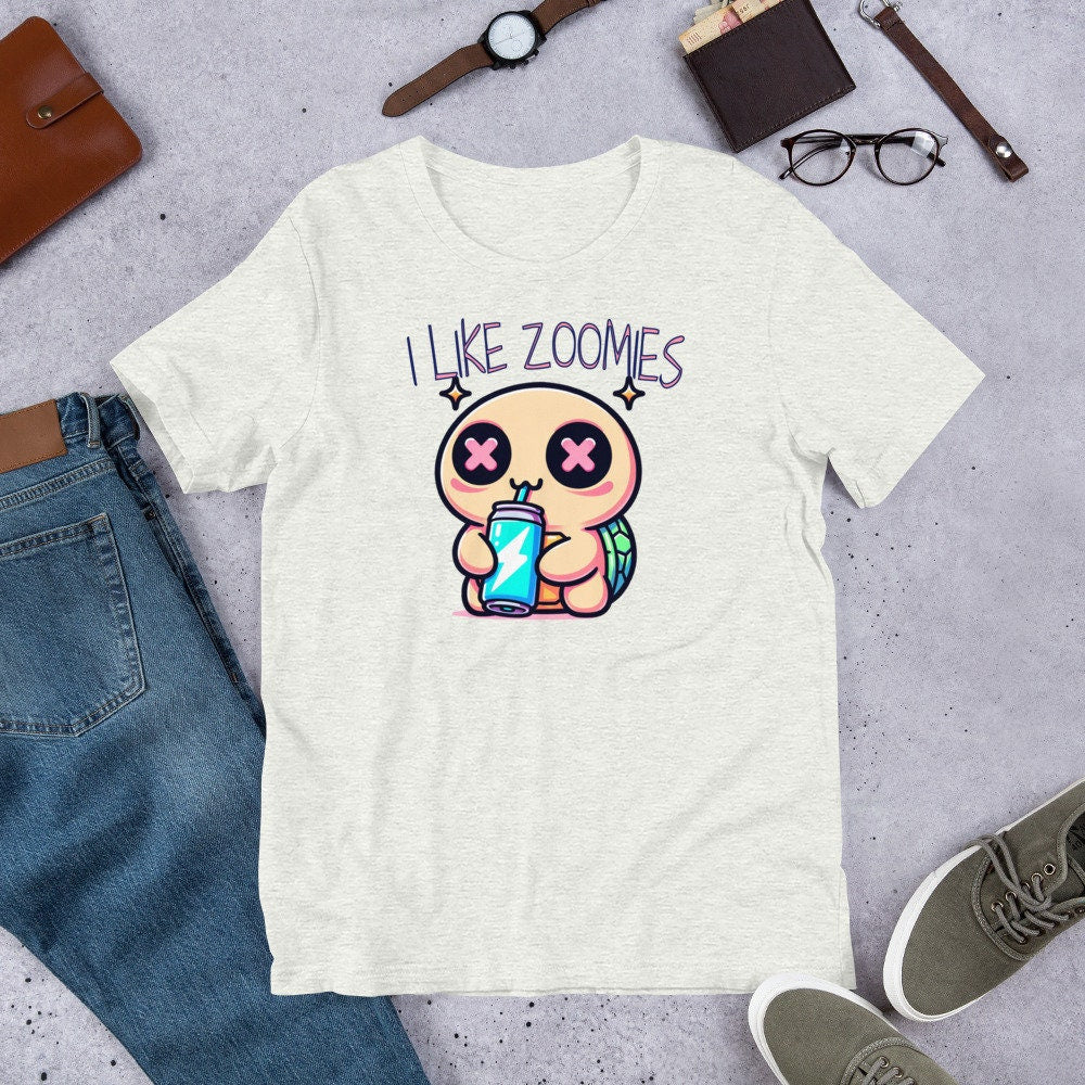 Weirdcore Pastel Goth Grunge Cute Turtle Shirt I Like Zoomies T-Shirt Weird Stuff Unique Gift