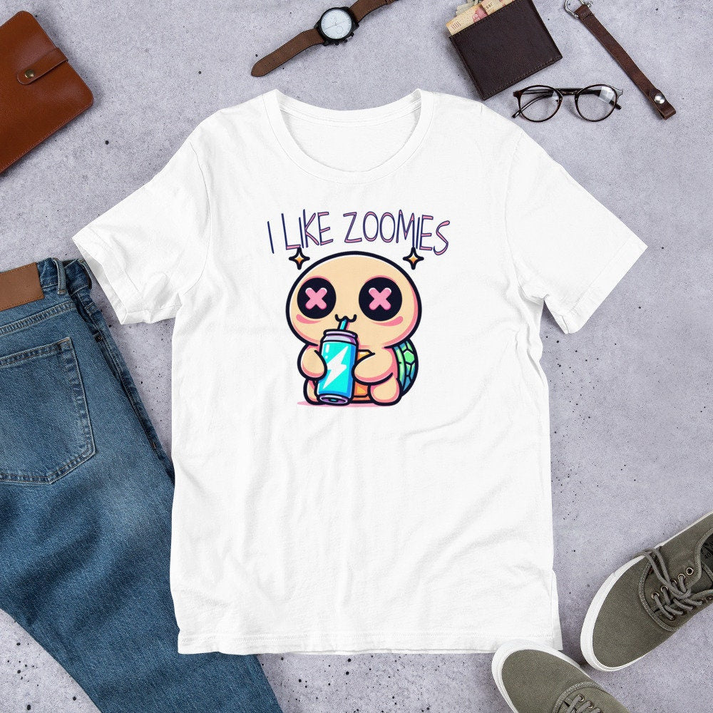 Weirdcore Pastel Goth Grunge Cute Turtle Shirt I Like Zoomies T-Shirt Weird Stuff Unique Gift