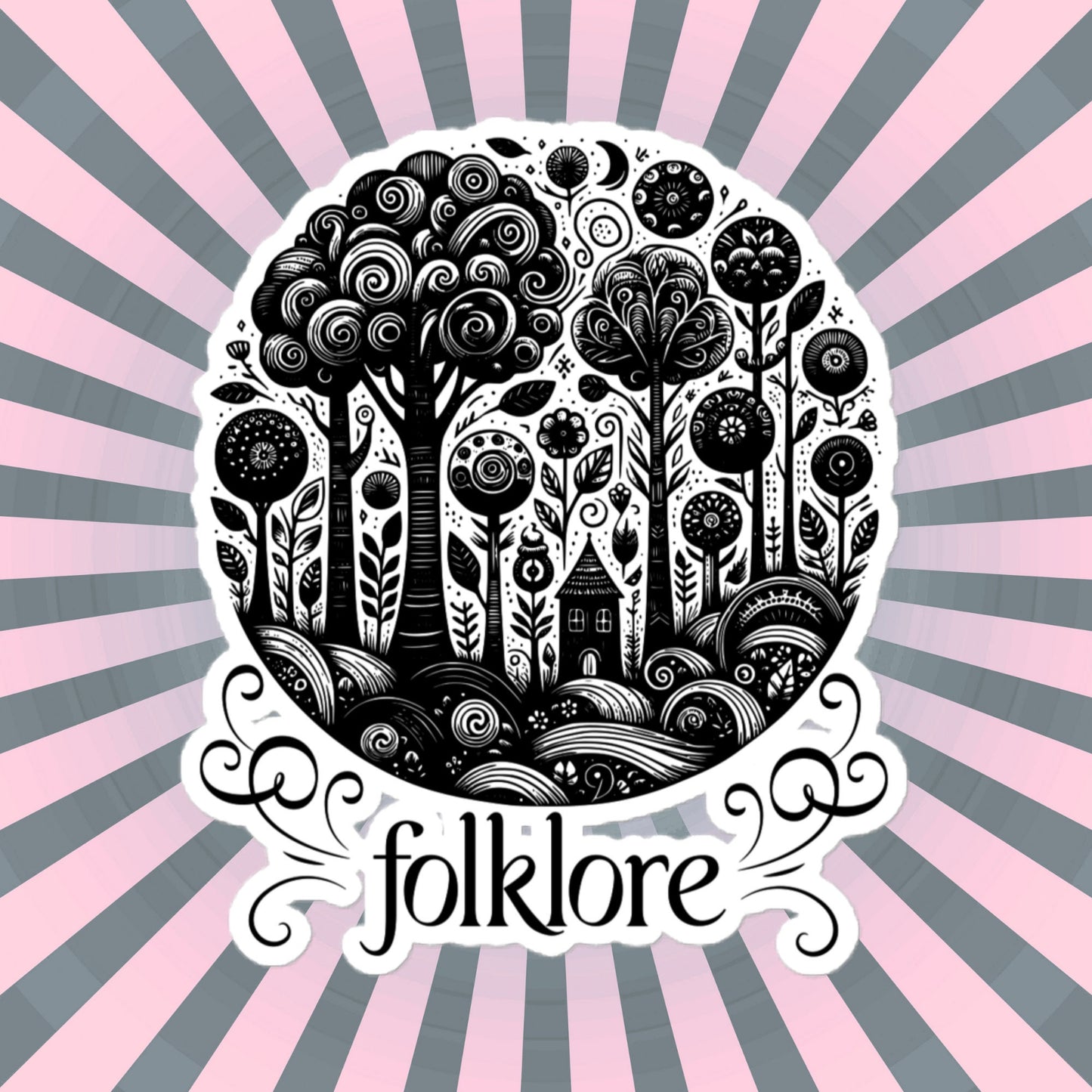 Whimsigoth Forest Folklore Sticker, Forestcore Style Vinyl Sticker