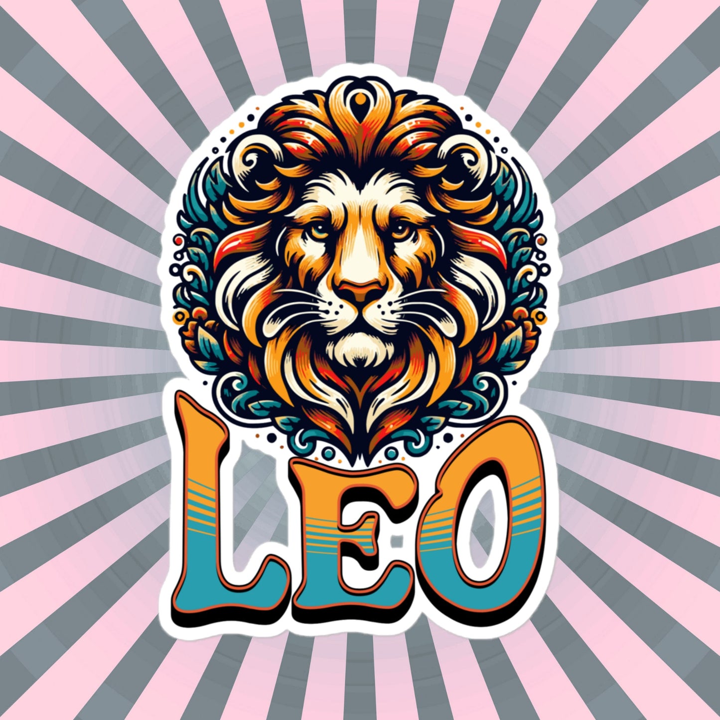 Leo Flash Sticker, Zodiac Sign Sticker, Horoscope Custom Leo Sticker, Multiple Sizes, Unique Gift