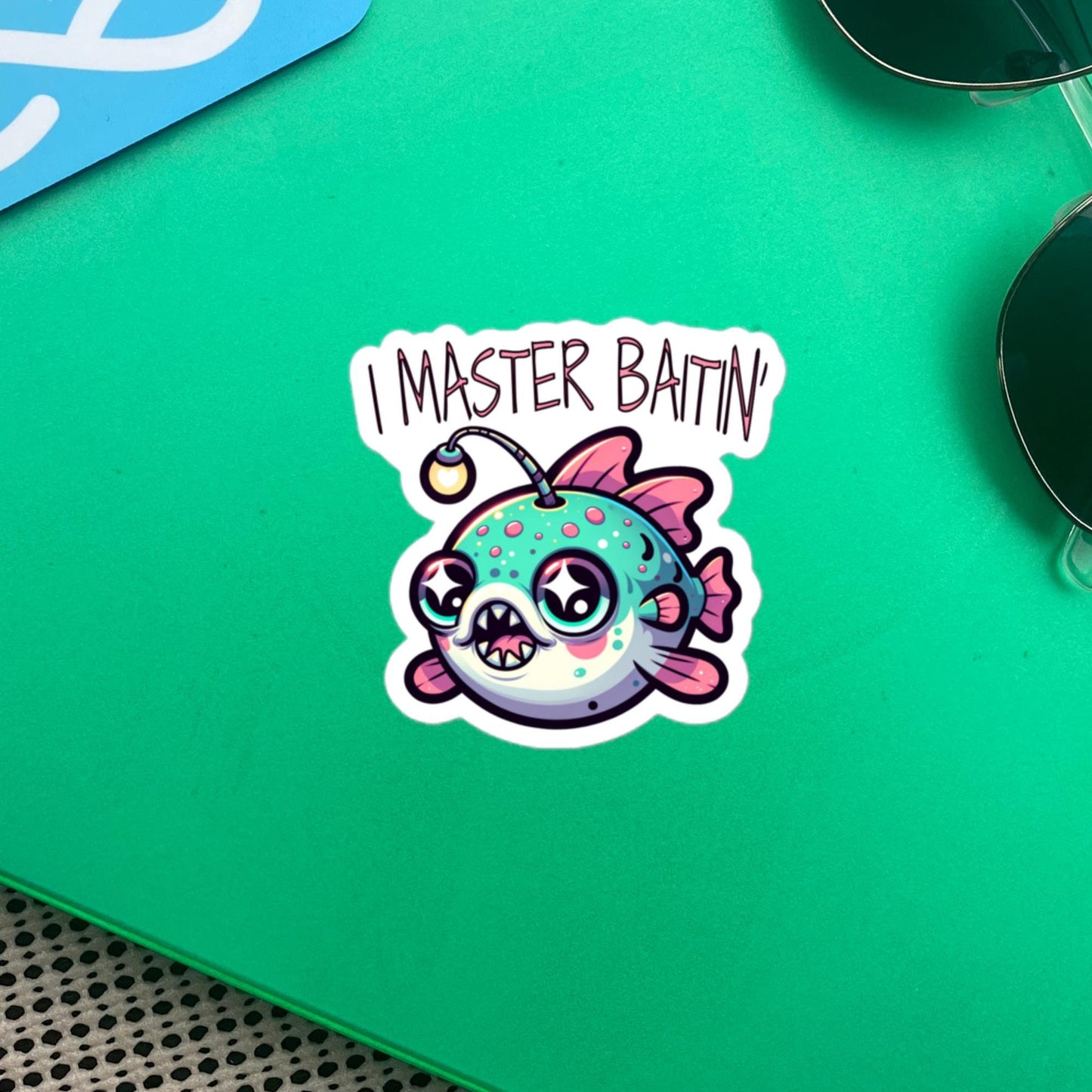 Weirdcore Pastel Goth Grunge Cute Anglerfish Vinyl Sticker Weird Stuff Oddcore Fish Waterproof Sticker