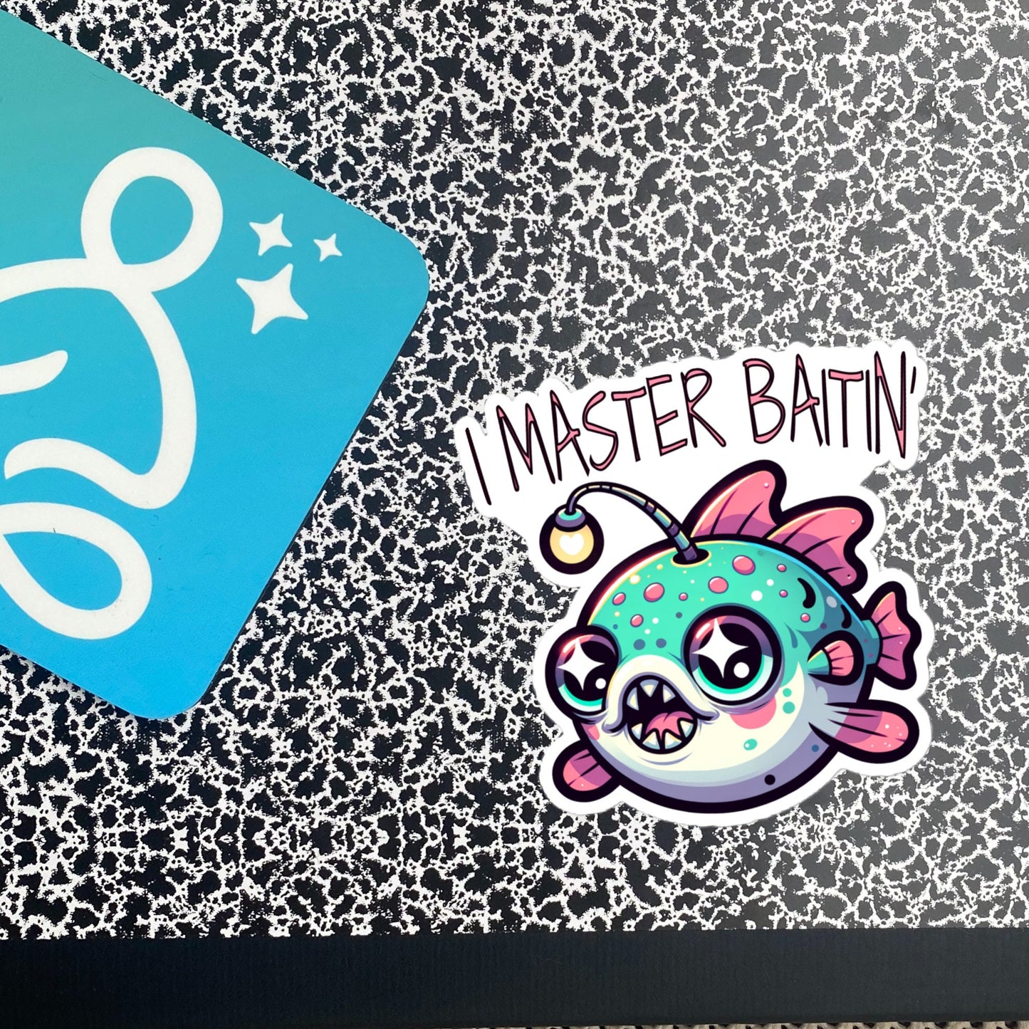 Weirdcore Pastel Goth Grunge Cute Anglerfish Vinyl Sticker Weird Stuff Oddcore Fish Waterproof Sticker