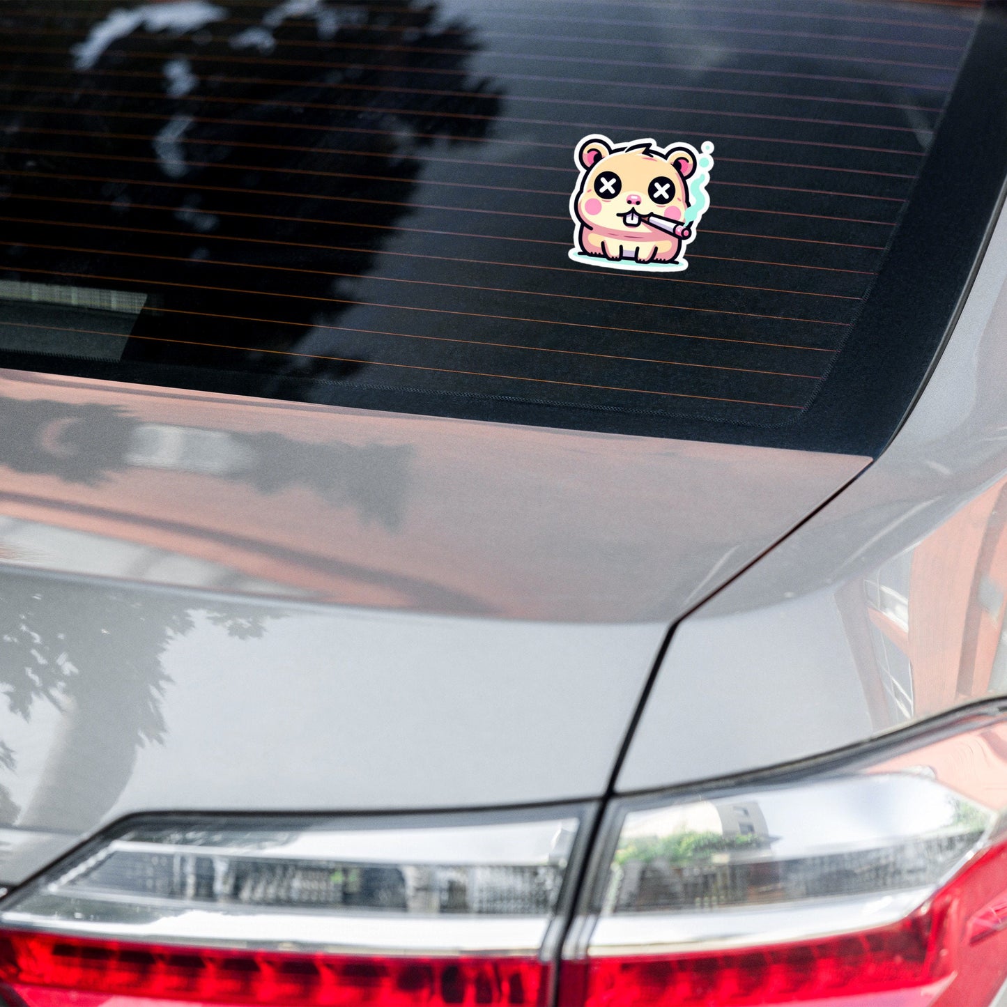 Weirdcore Pastel Goth Grunge Cute Gerbil Vinyl Sticker Hamster Oddcore Waterproof Sticker, Weird Stuff Unique Gift