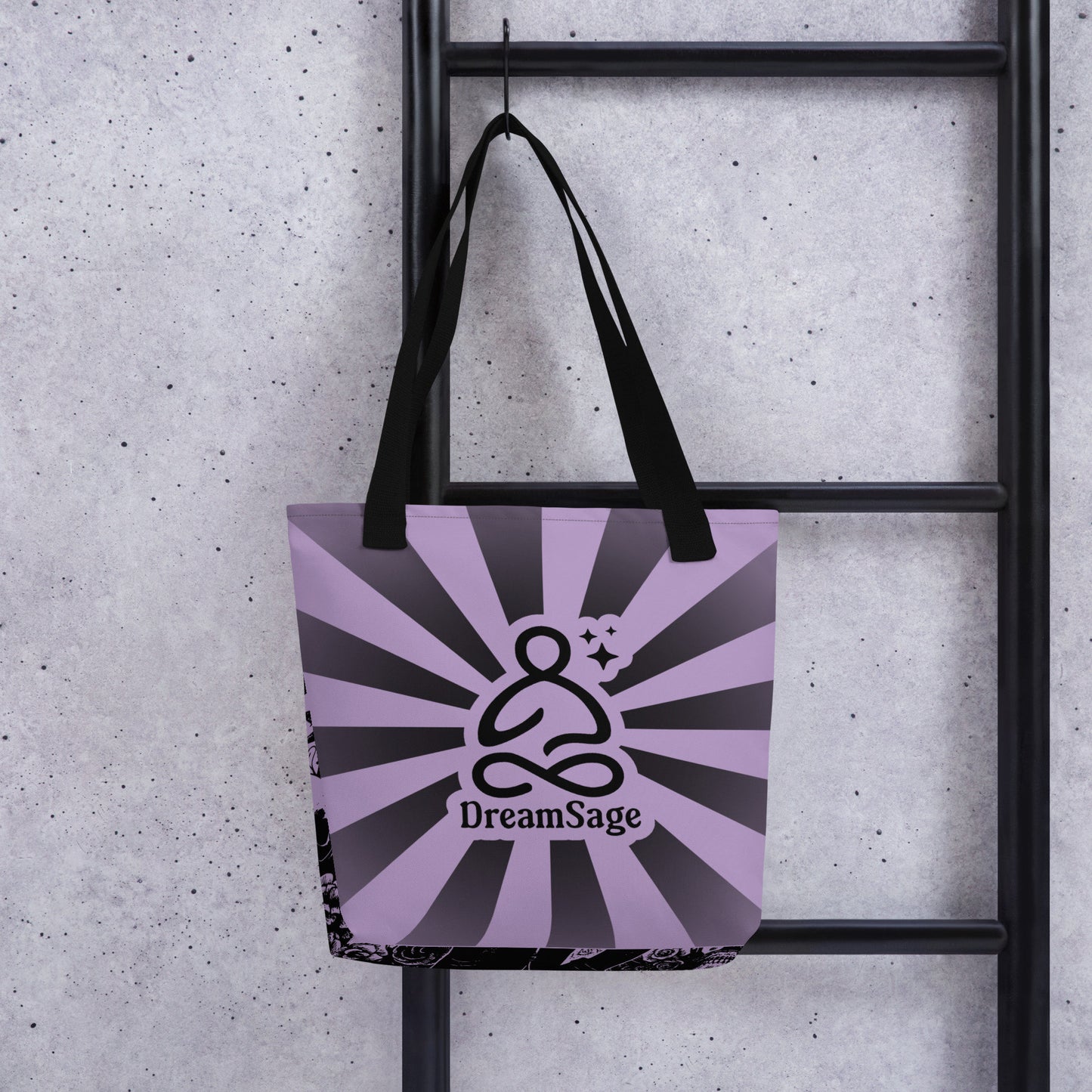 PURPLE Gothic Grunge Pastel Goth Drowning Out The Demons Tote Bag, Ventcore Darkcore Weird Stuff Dark Aesthetic Tote Bag