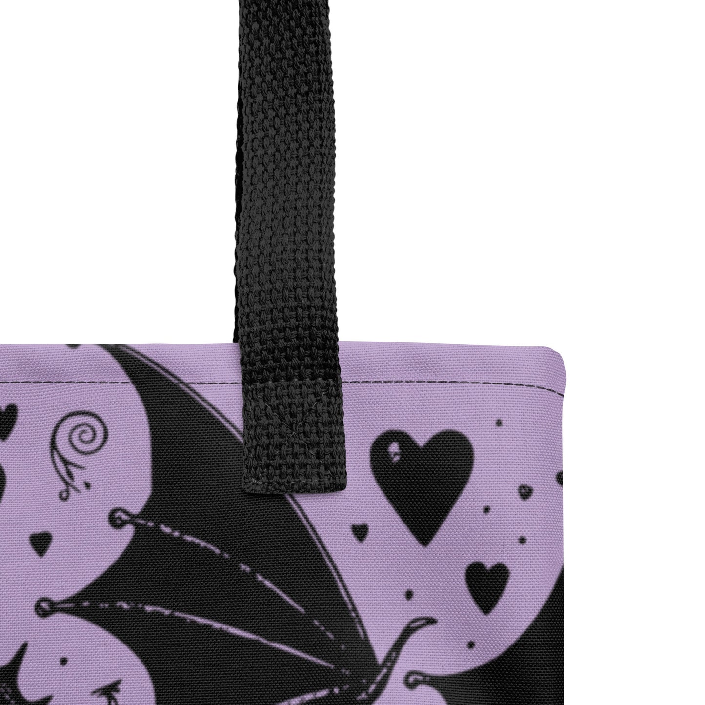 PURPLE Gothic Grunge Pastel Goth Drowning Out The Demons Tote Bag, Ventcore Darkcore Weird Stuff Dark Aesthetic Tote Bag