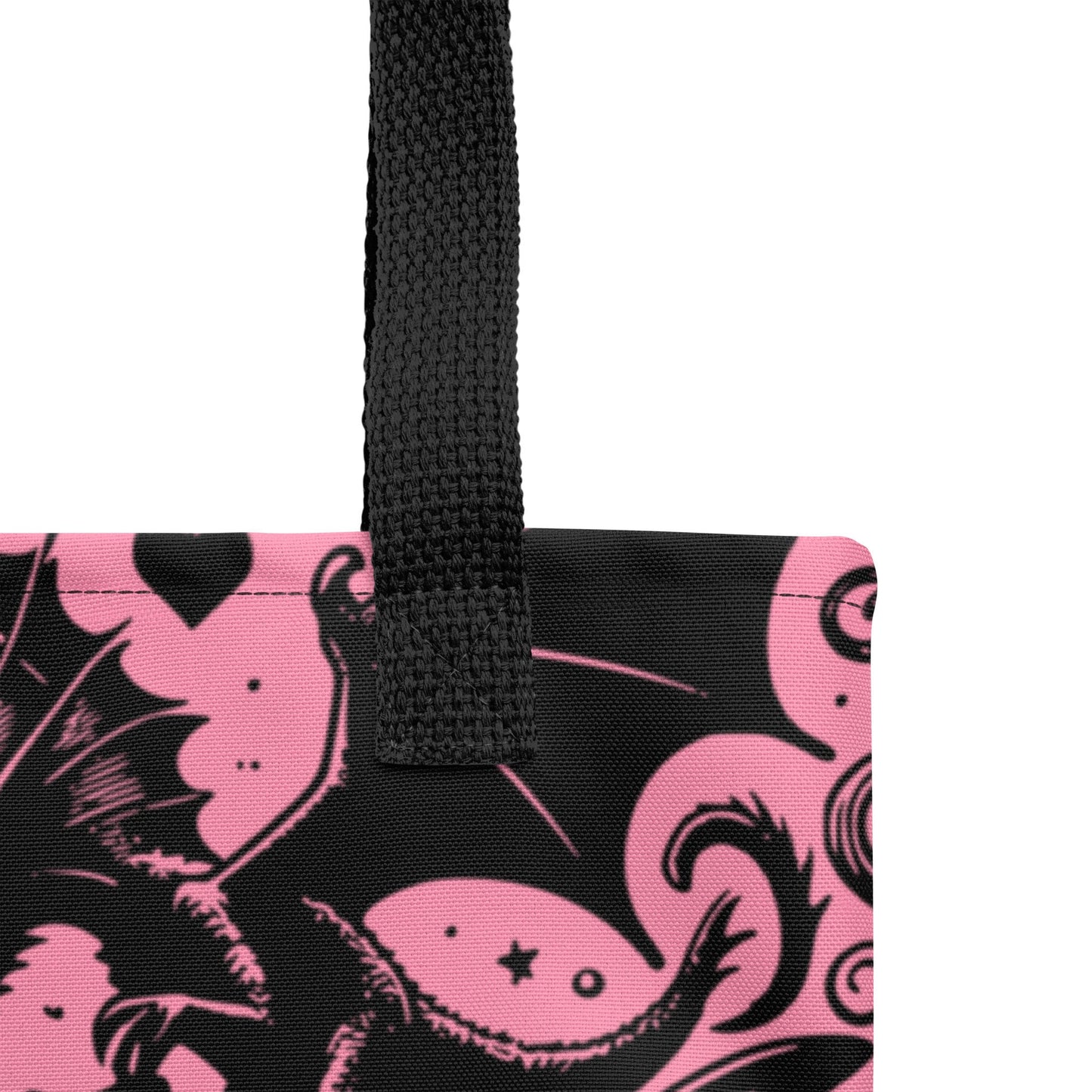 PINK Gothic Grunge Pastel Goth Outcry Tote Bag, Dreamcore Ventcore Darkcore Weird Stuff Dark Aesthetic Tote Bag