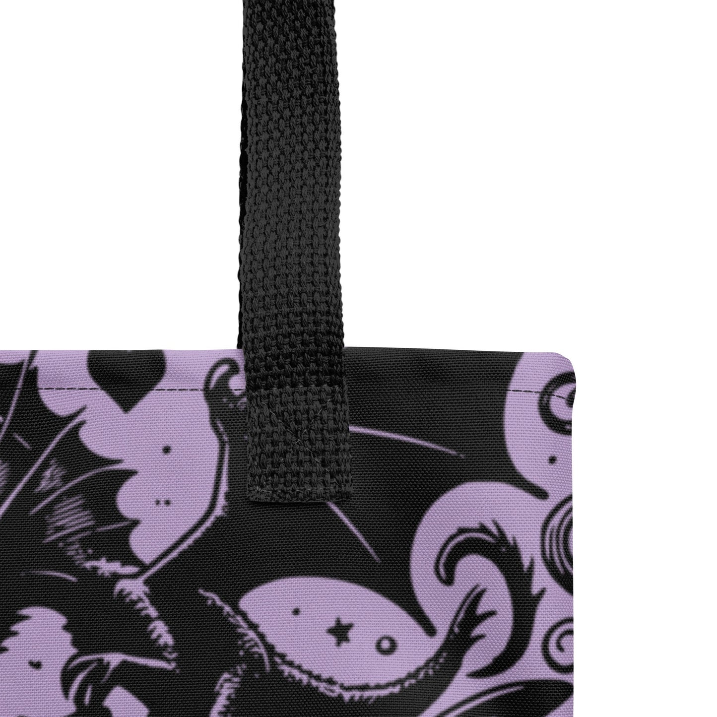 PURPLE Gothic Grunge Pastel Goth Outcry Tote Bag, Dreamcore Ventcore Darkcore Weird Stuff Dark Aesthetic Tote Bag