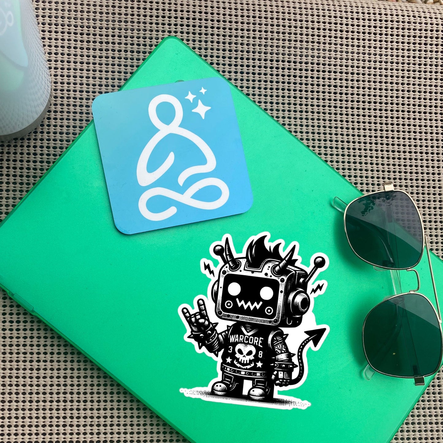 Cute Cyberpunk Cyborg Jersey Devil Gothic Vinyl Waterproof Sticker, Dreamcore Darkcore Weirdcore Cryptid Sticker Weird Stuff Unique Gift