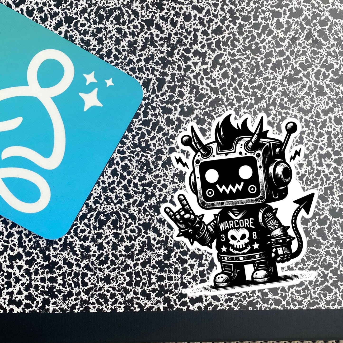 Cute Cyberpunk Cyborg Jersey Devil Gothic Vinyl Waterproof Sticker, Dreamcore Darkcore Weirdcore Cryptid Sticker Weird Stuff Unique Gift