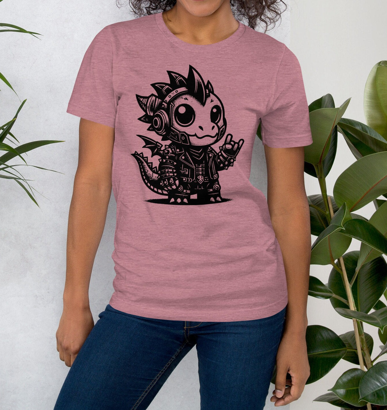 Cute Cyberpunk Cyborg Rock Out Dragon Gothic T-Shirt, Dreamcore Darkcore Weirdcore Mytghical Cryptid Shirt Weird Stuff Unique Gift