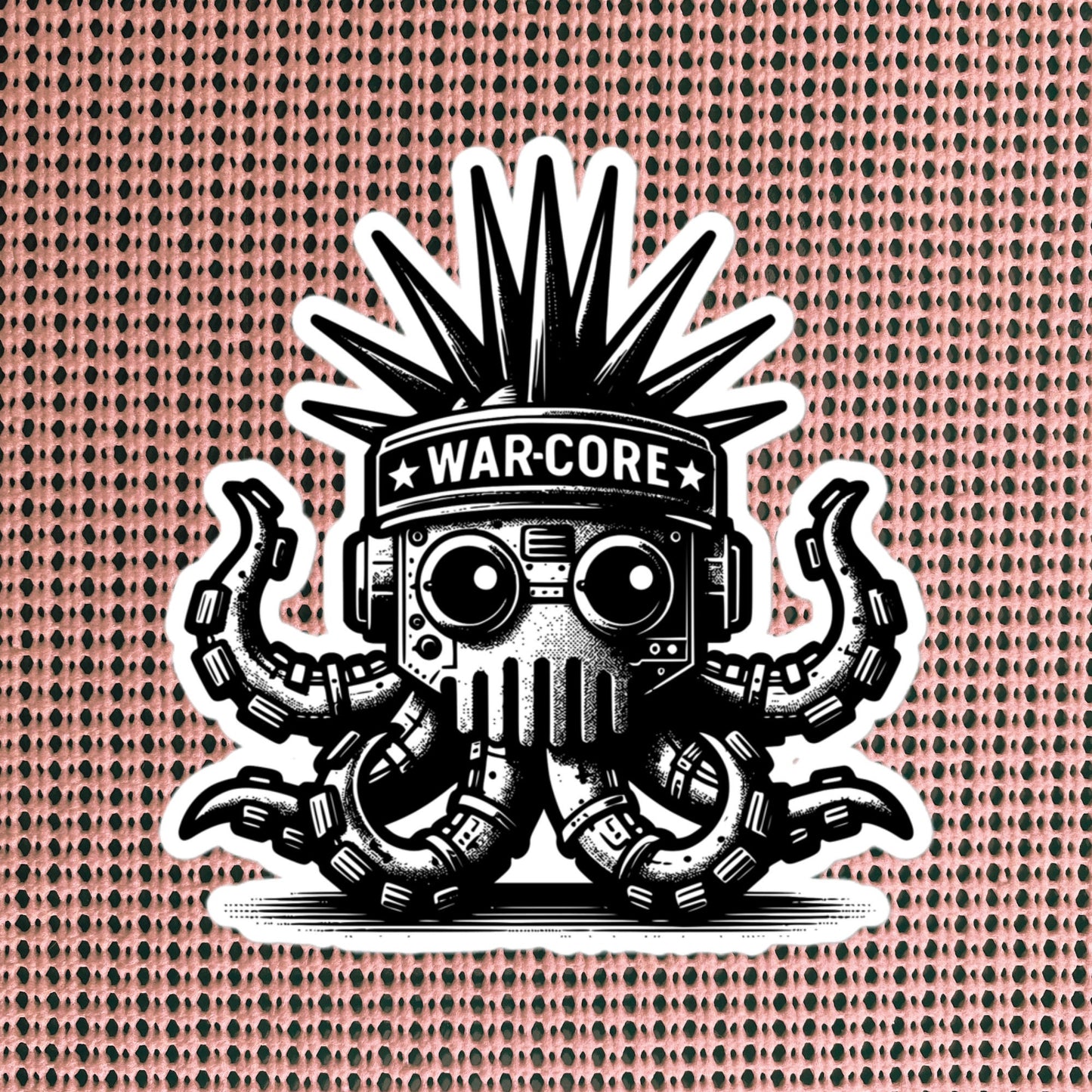 Gothic Grunge Punkrock Cyborg Octopus Sticker Vinyl Waterproof Cyberpunk Animal Sticker for Tumblers, Car Bumpers, Books and Crafts