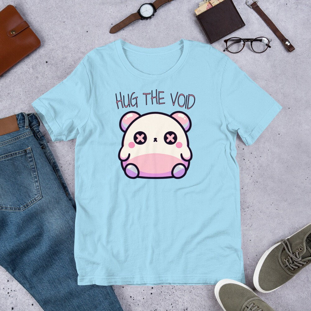 Weirdcore Pastel Goth Grunge Cute Bear Shirt Hug The Void T-Shirt Weird Stuff Oddcore Tee