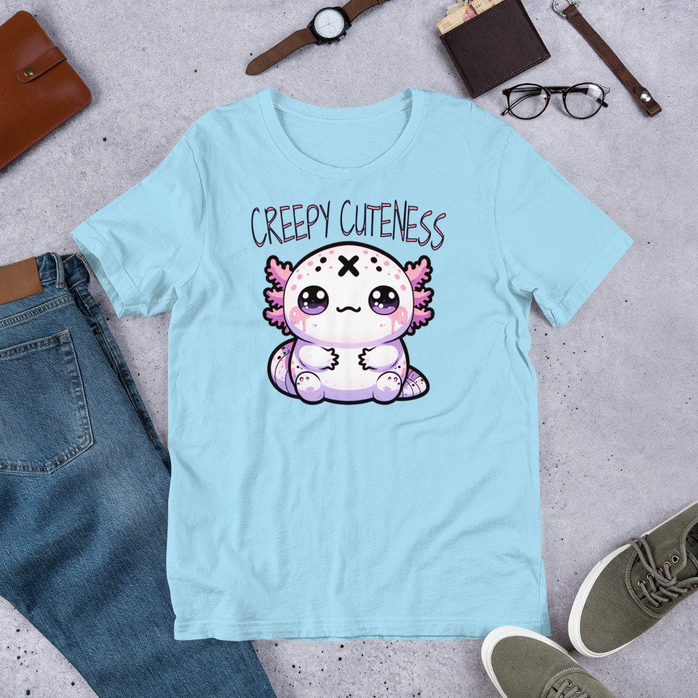 Weirdcore Pastel Goth Grunge Cute Axolotl Shirt Creepy Cuteness T-Shirt Weird Stuff Oddcore Tee