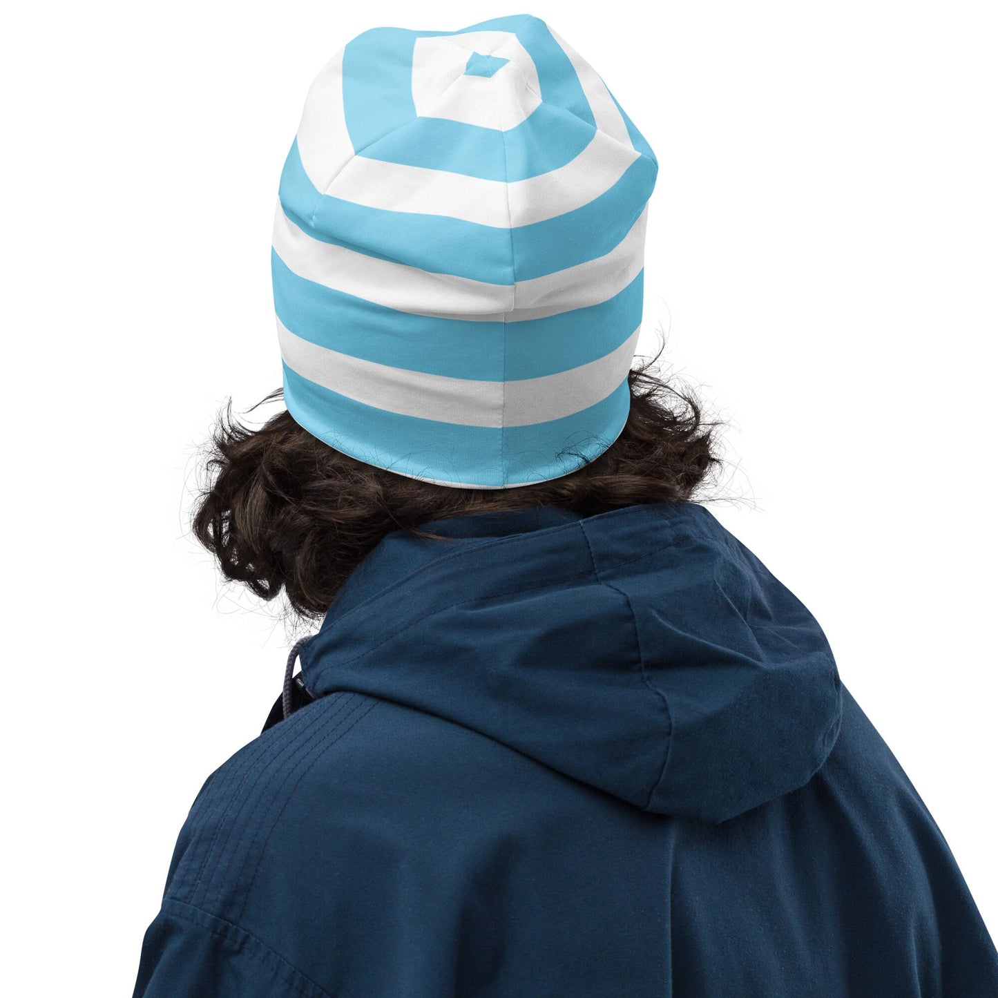 Weirdcore Pastel Goth Grunge Armadillo Striped Beanie, Dillo Save The Worms Oddcore Beanie Hat