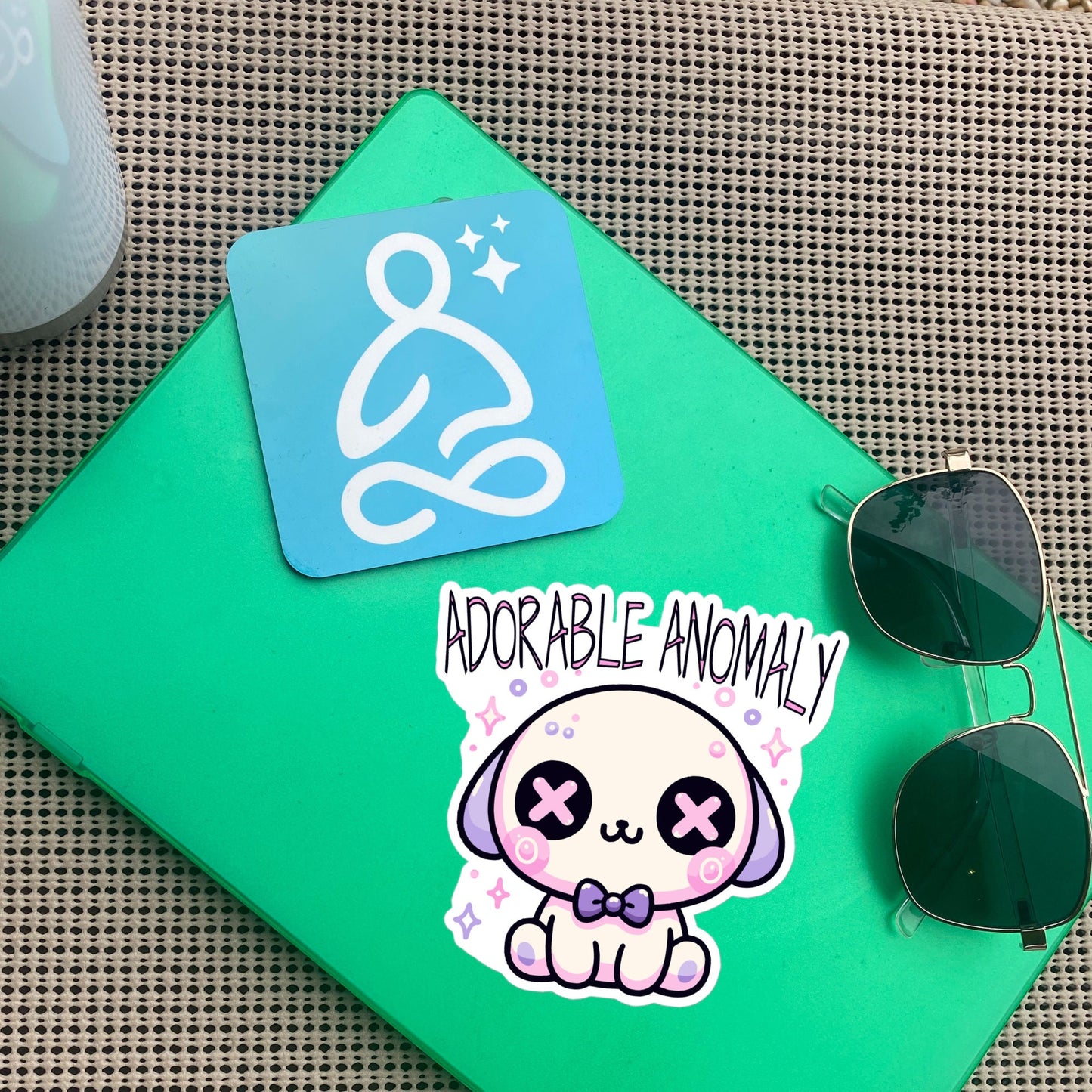 Weirdcore Pastel Goth Grunge Cute Trippy Dog Sticker Adorable Anomaly Vinyl Waterproof Sticker Weird Stuff Oddcore Gift