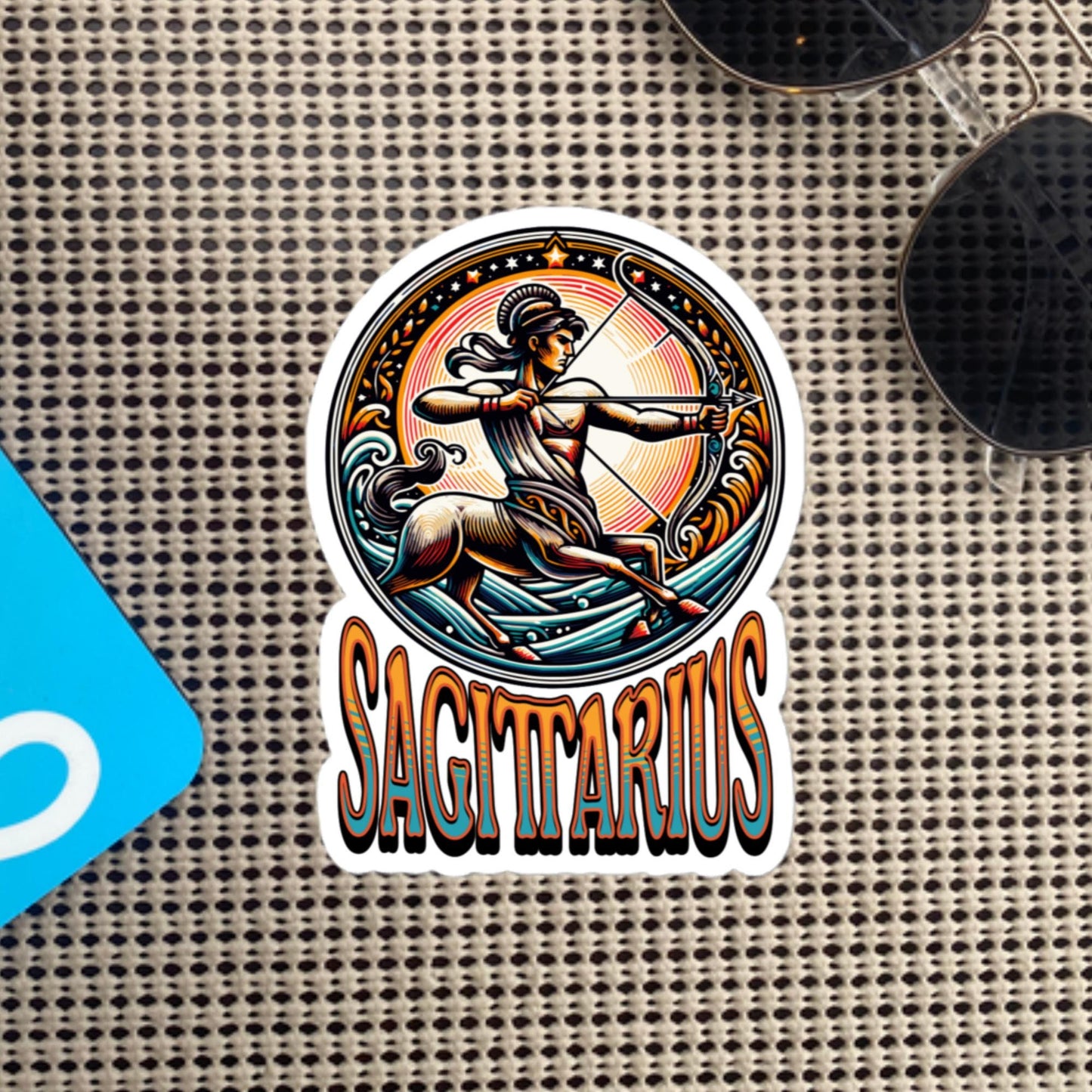 Sagittarius Flash Sticker, Zodiac Sign Sticker, Horoscope Custom Sagittarius Sticker, Multiple Sizes, Unique Gift