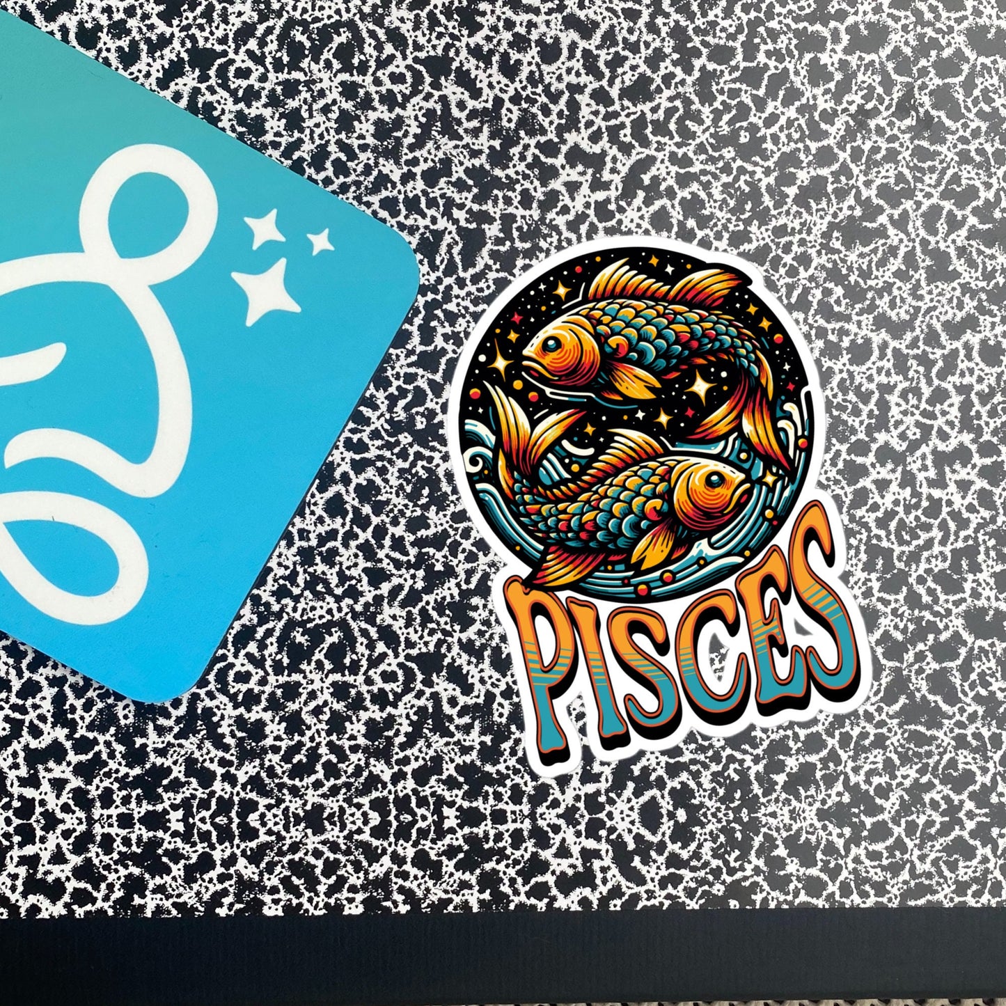 Pisces Flash Sticker, Zodiac Sign Sticker, Horoscope Custom Pisces Sticker, Multiple Sizes, Unique Gift
