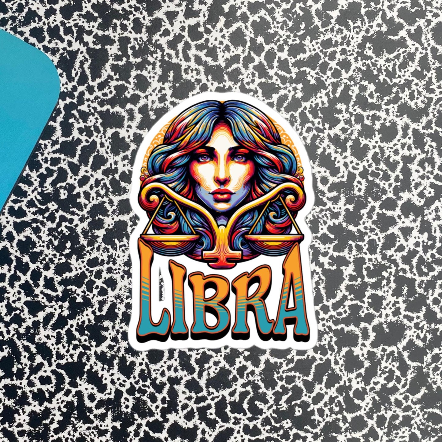 Libra Flash Sticker, Zodiac Sign Sticker, Horoscope Custom Libra Sticker, Multiple Sizes, Unique Gift