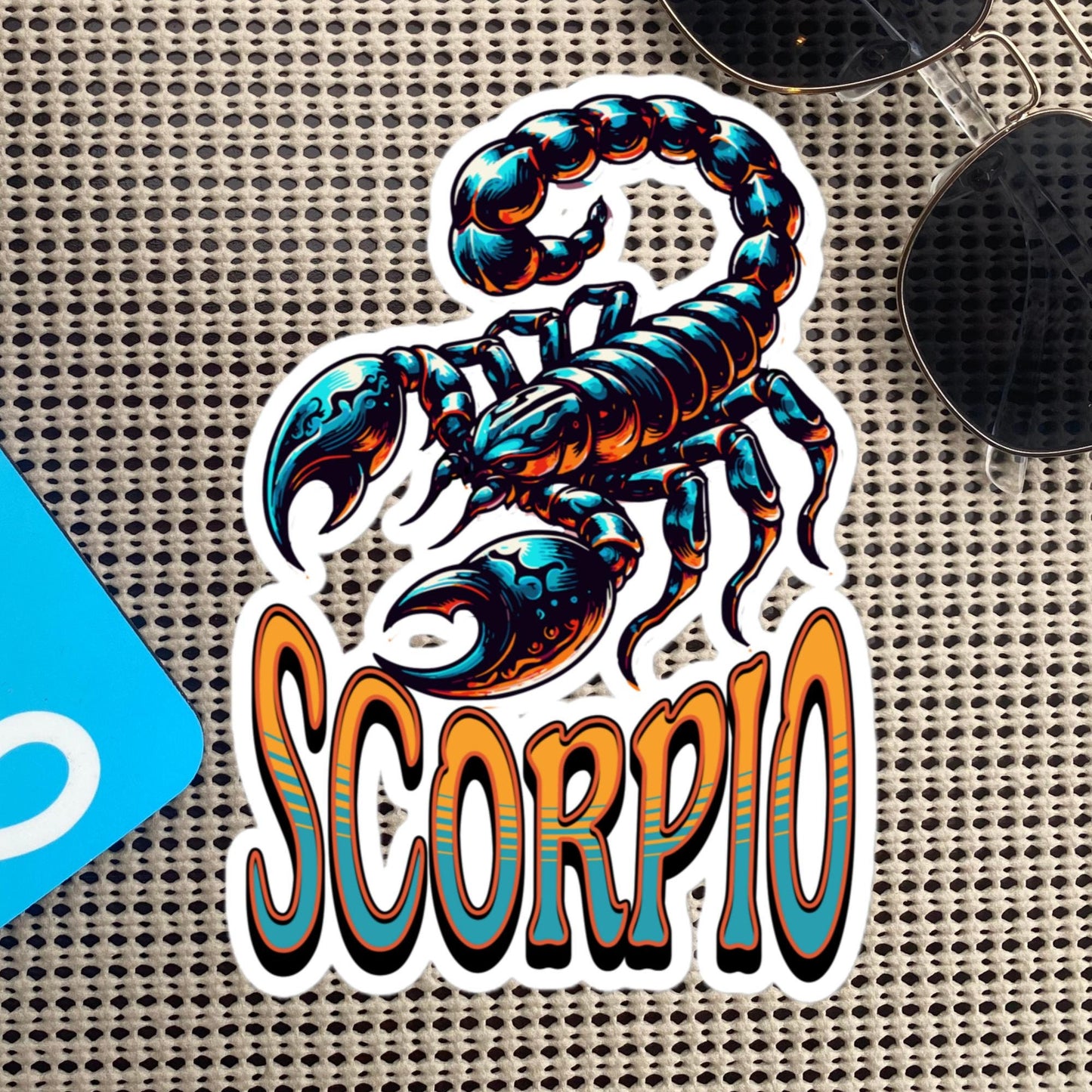 Scorpio Flash Sticker, Zodiac Sign Sticker, Horoscope Custom Scorpio Sticker, Multiple Sizes, Unique Gift