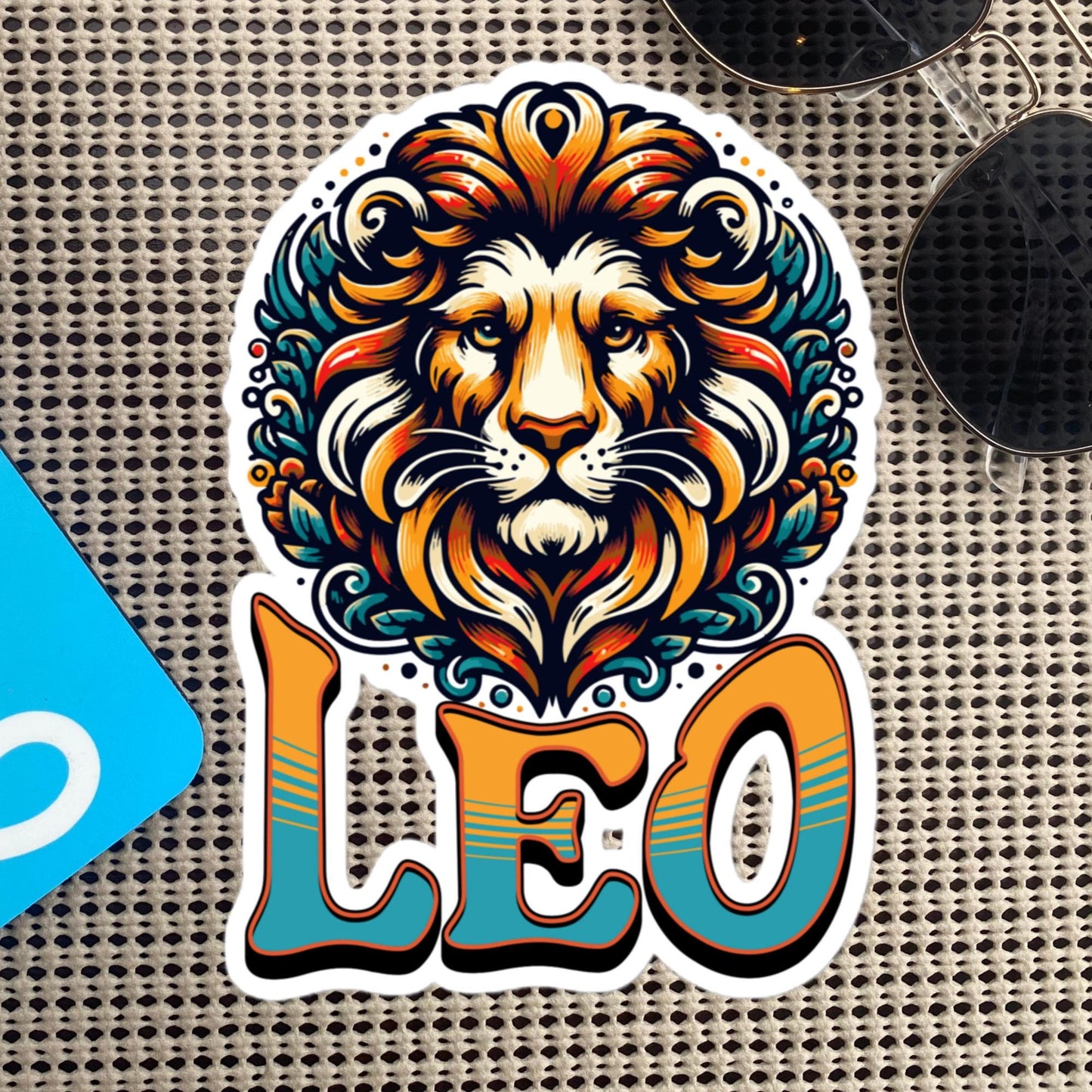 Leo Flash Sticker, Zodiac Sign Sticker, Horoscope Custom Leo Sticker, Multiple Sizes, Unique Gift