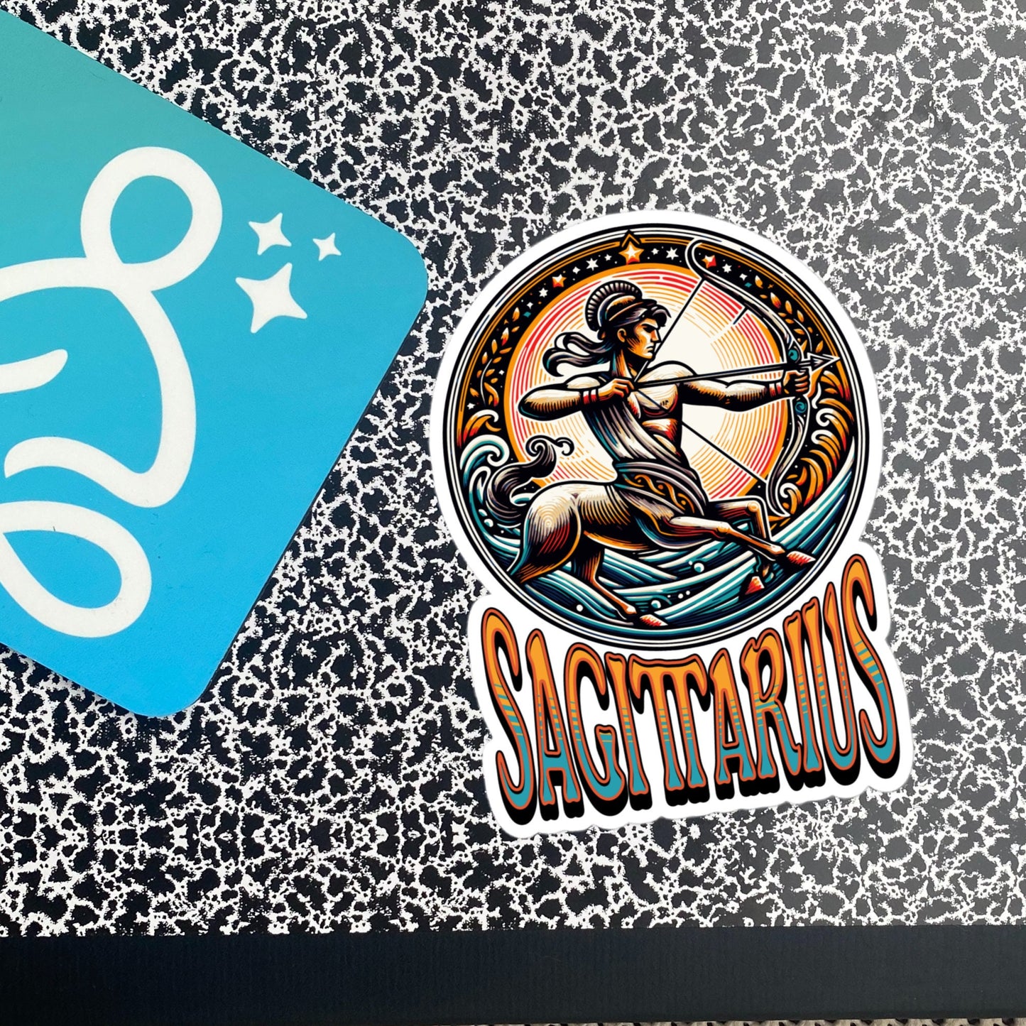 Sagittarius Flash Sticker, Zodiac Sign Sticker, Horoscope Custom Sagittarius Sticker, Multiple Sizes, Unique Gift