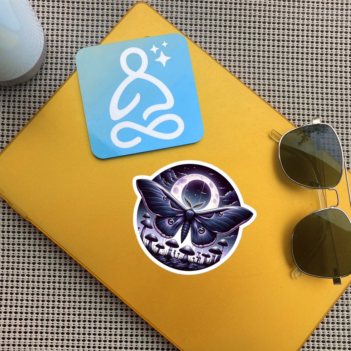 Pastel Goth WhimsiGoth Luna Moth Mushroom Sticker Original Art Dark Aesthetic Weird Stuff Unique Gift