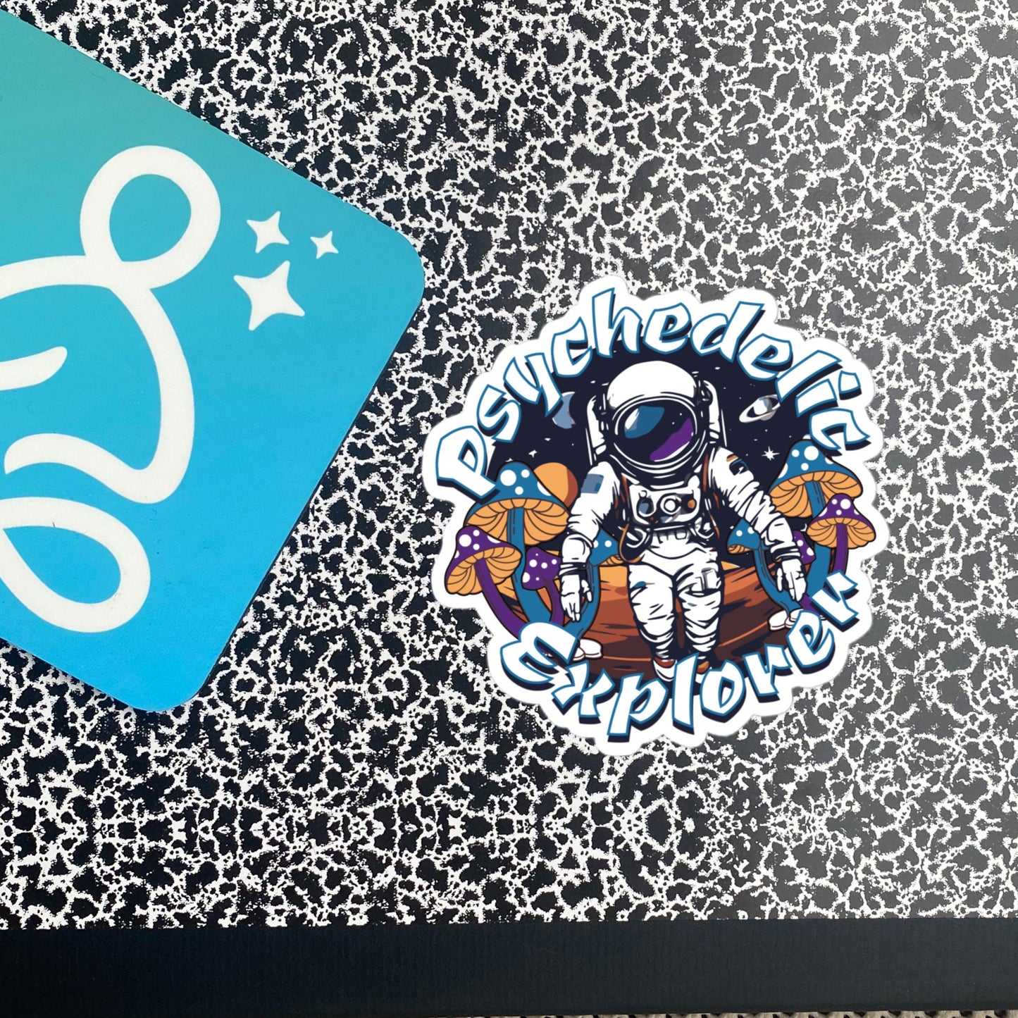 Psychedelic Explorer Weirdcore Grunge Sticker Astronaut Mushrooms Psychonaut Art