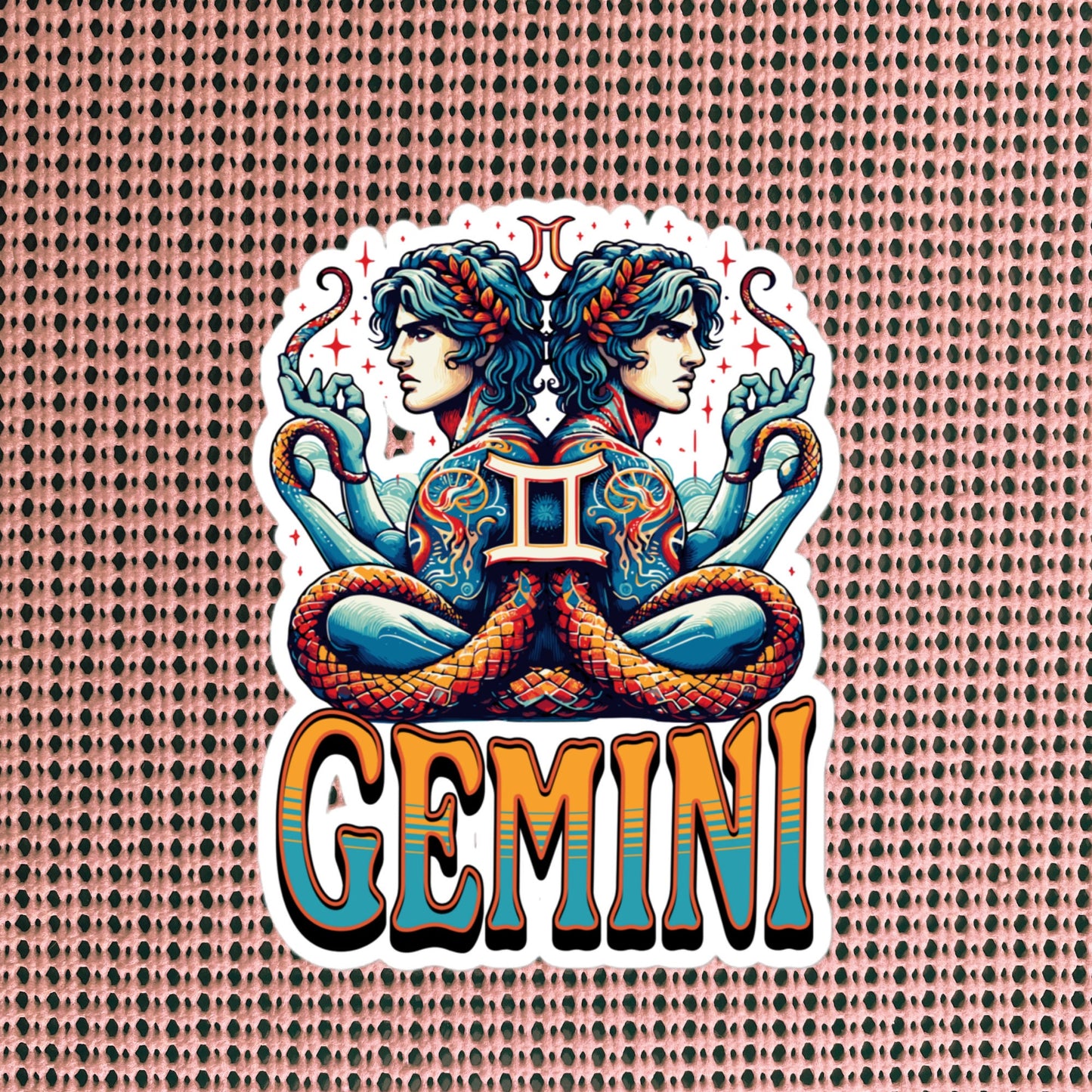 Gemini Flash Sticker, Zodiac Sign Sticker, Horoscope Custom Gemini Sticker, Multiple Sizes, Unique Gift