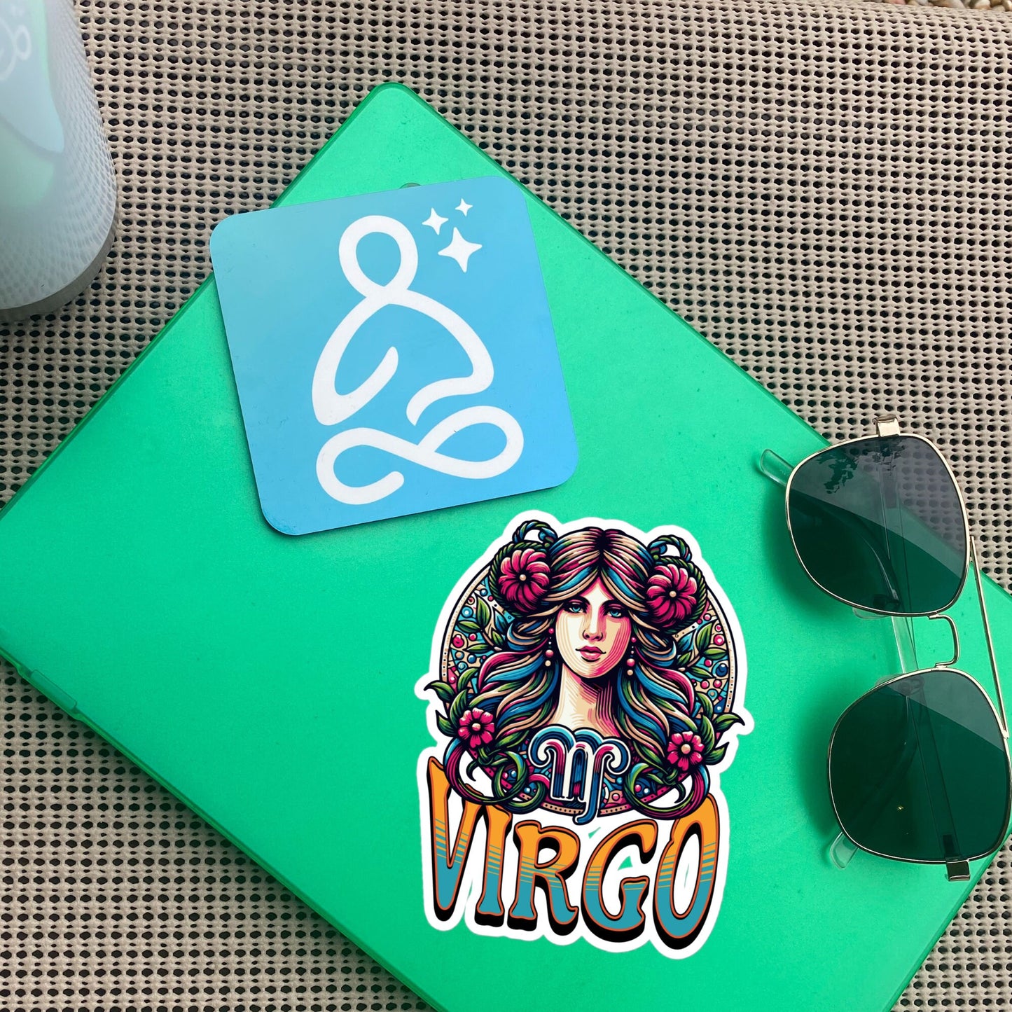 Virgo Flash Sticker, Zodiac Sign Sticker, Horoscope Custom Virgo Sticker, Multiple Sizes, Unique Gift