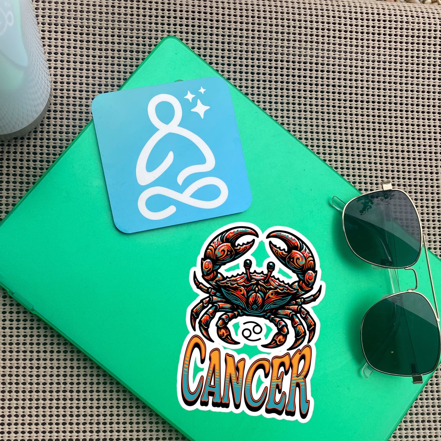 Cancer Flash Sticker, Zodiac Sign Sticker, Horoscope Custom Cancer Sticker, Multiple Sizes, Unique Gift