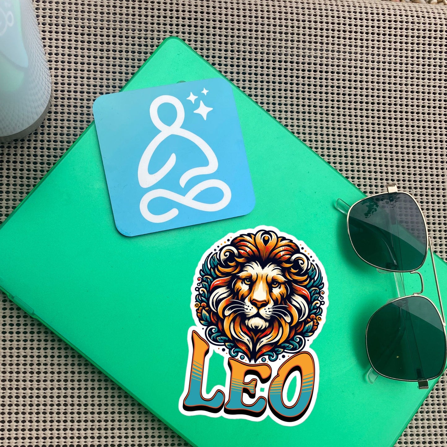 Leo Flash Sticker, Zodiac Sign Sticker, Horoscope Custom Leo Sticker, Multiple Sizes, Unique Gift