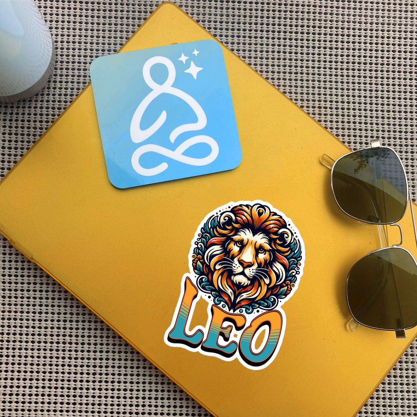 Leo Flash Sticker, Zodiac Sign Sticker, Horoscope Custom Leo Sticker, Multiple Sizes, Unique Gift