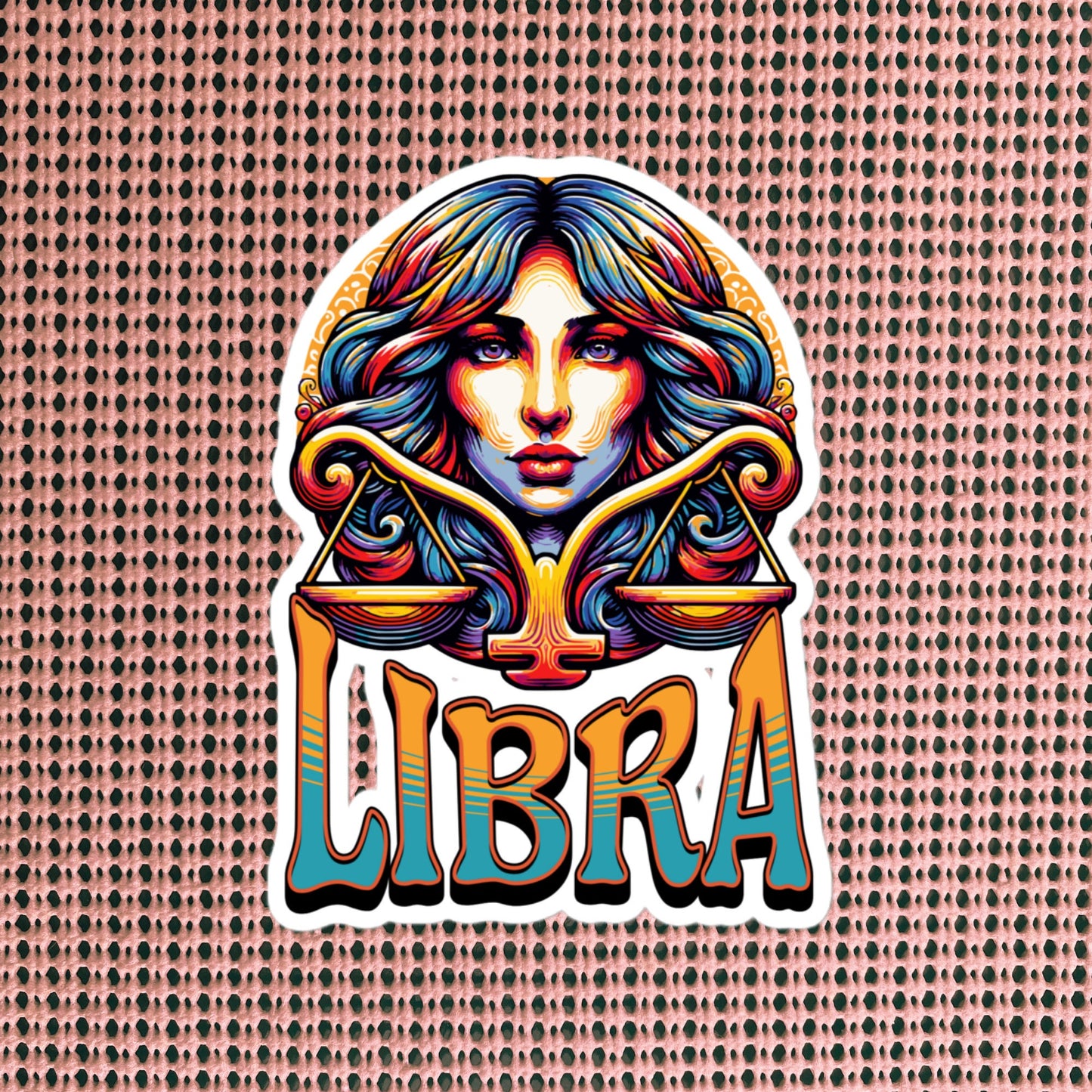 Libra Flash Sticker, Zodiac Sign Sticker, Horoscope Custom Libra Sticker, Multiple Sizes, Unique Gift